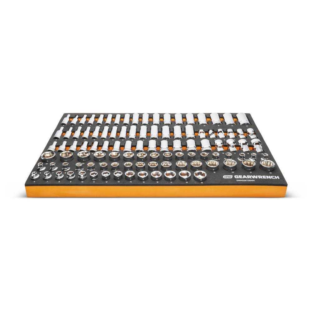 GearWrench 3/8 in Drive Master Metric Socket Set in Foam Storage Tray 104pc GWMSSKT38MM - Image 4