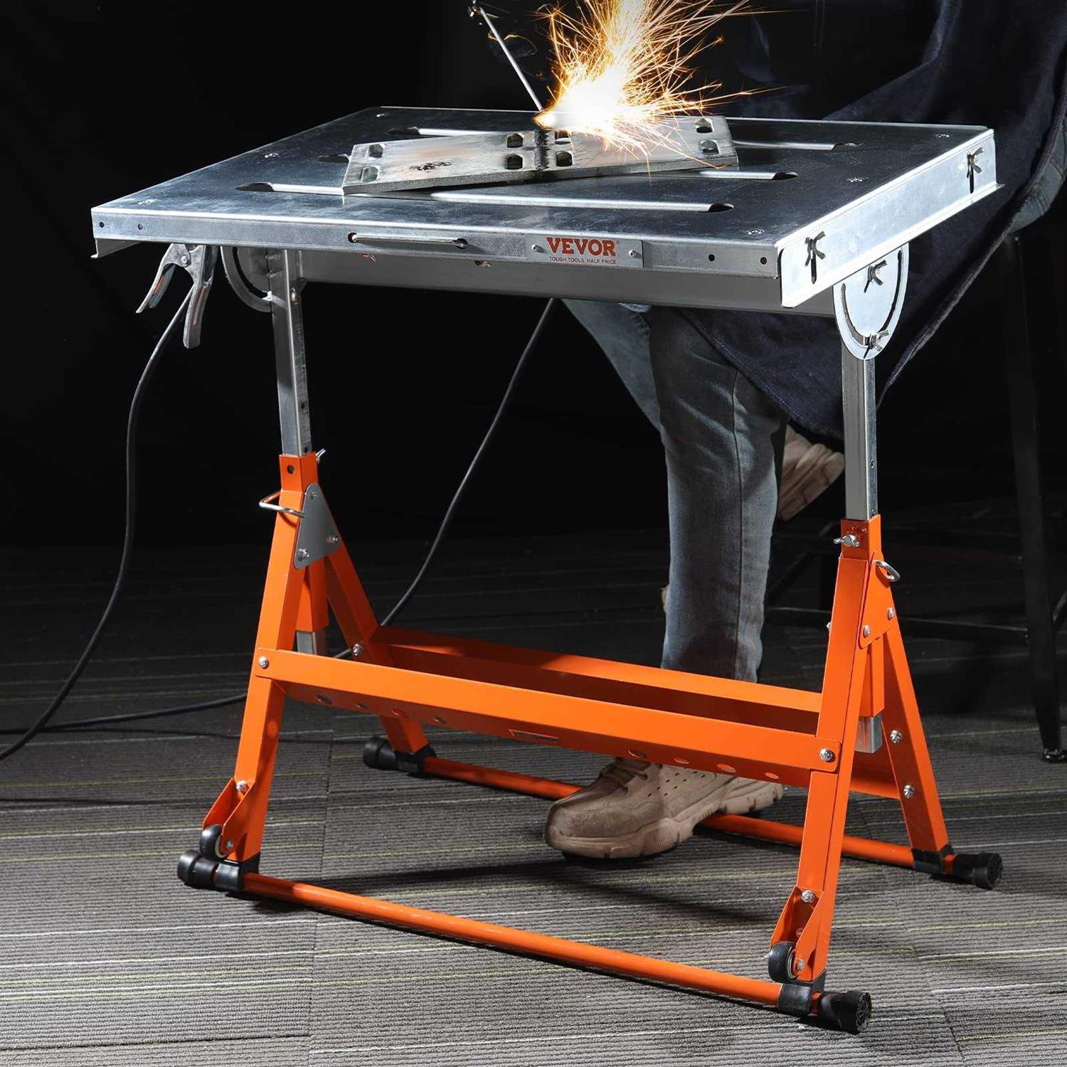VEVOR Welding Table 30x20 400lbs Load Capacity Steel Welding Workbench Table on Wheels - Image 3