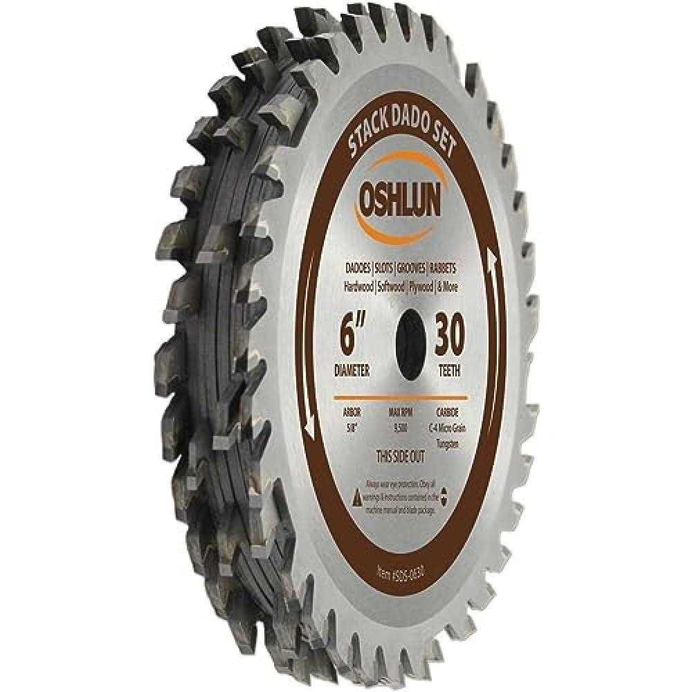 Oshlun Sds-0630 6-Inch 30 Tooth Stack Dado Set with 5/8-Inch Arbor - Image 5