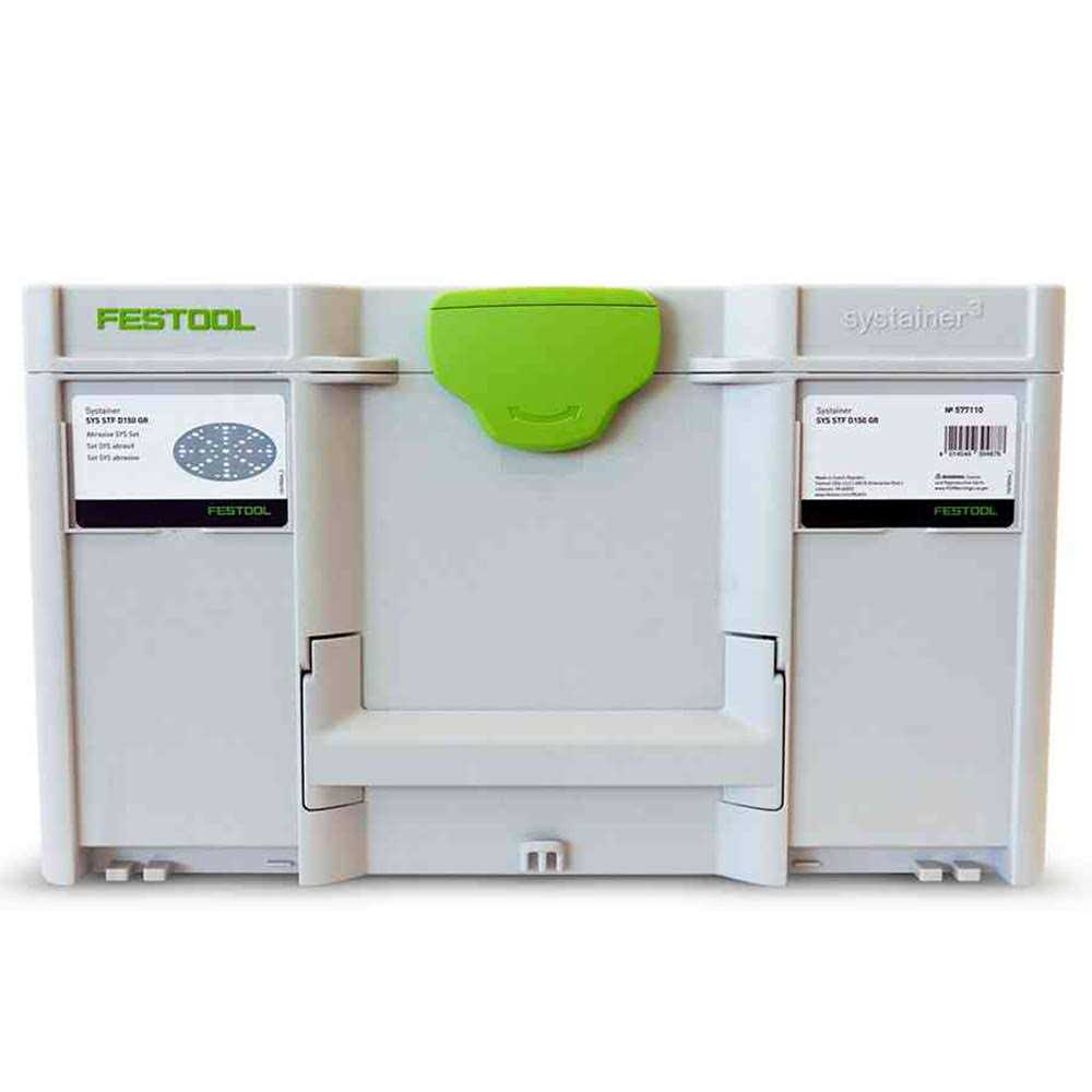 Festool 577110 Systainer3 Abrasive Set SYS STF D150 GR - Image 4