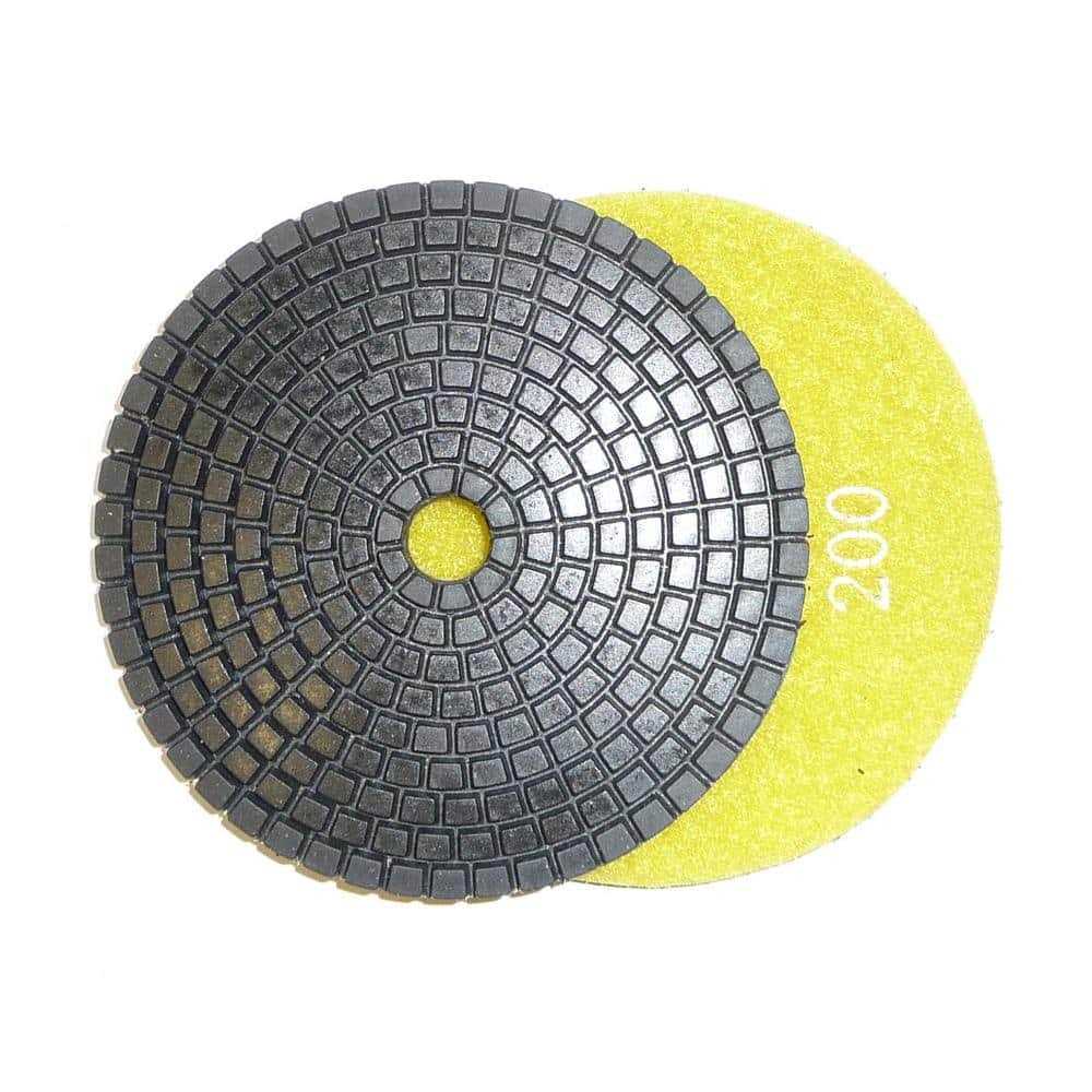 4 in. JHX Wet Diamond Polishing Pads for Granite/Concrete with 4 in. Semi-Rigid Back Holder - Image 3
