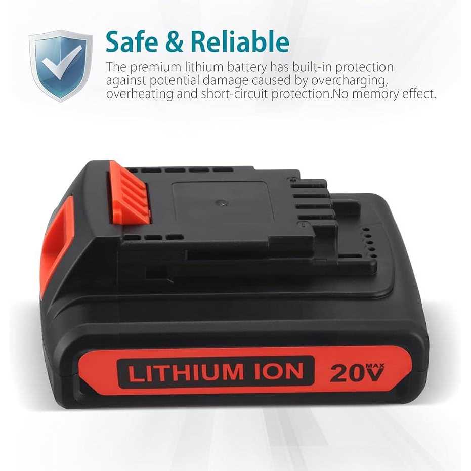 2 Packs 20V Replacement Battery and Charger for Black and Decker 20V Max 3.0Ah,LBXR20 LB20 Lbx20 LBX4020 Extended Run Time Cordless Power Tools - Image 3