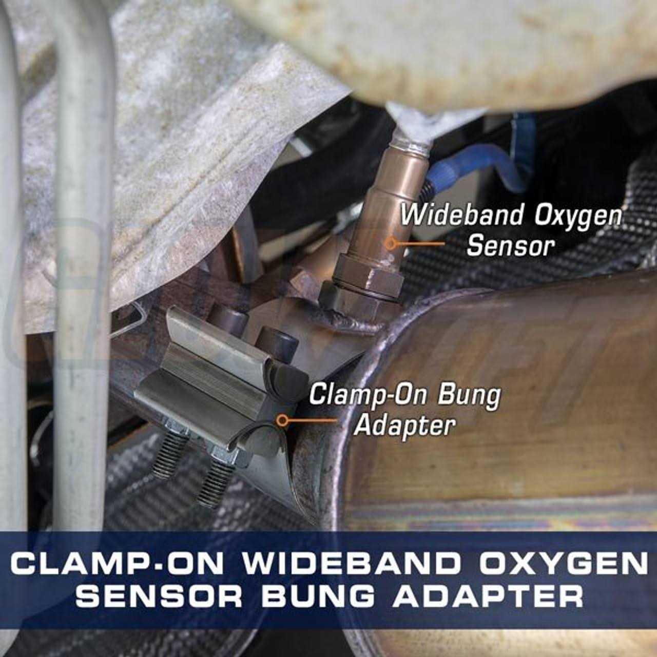 GlowShift Clamp-On Wideband Air/Fuel Ratio Gauge Oxygen O2 Sensor Bung Adapter - Image 5