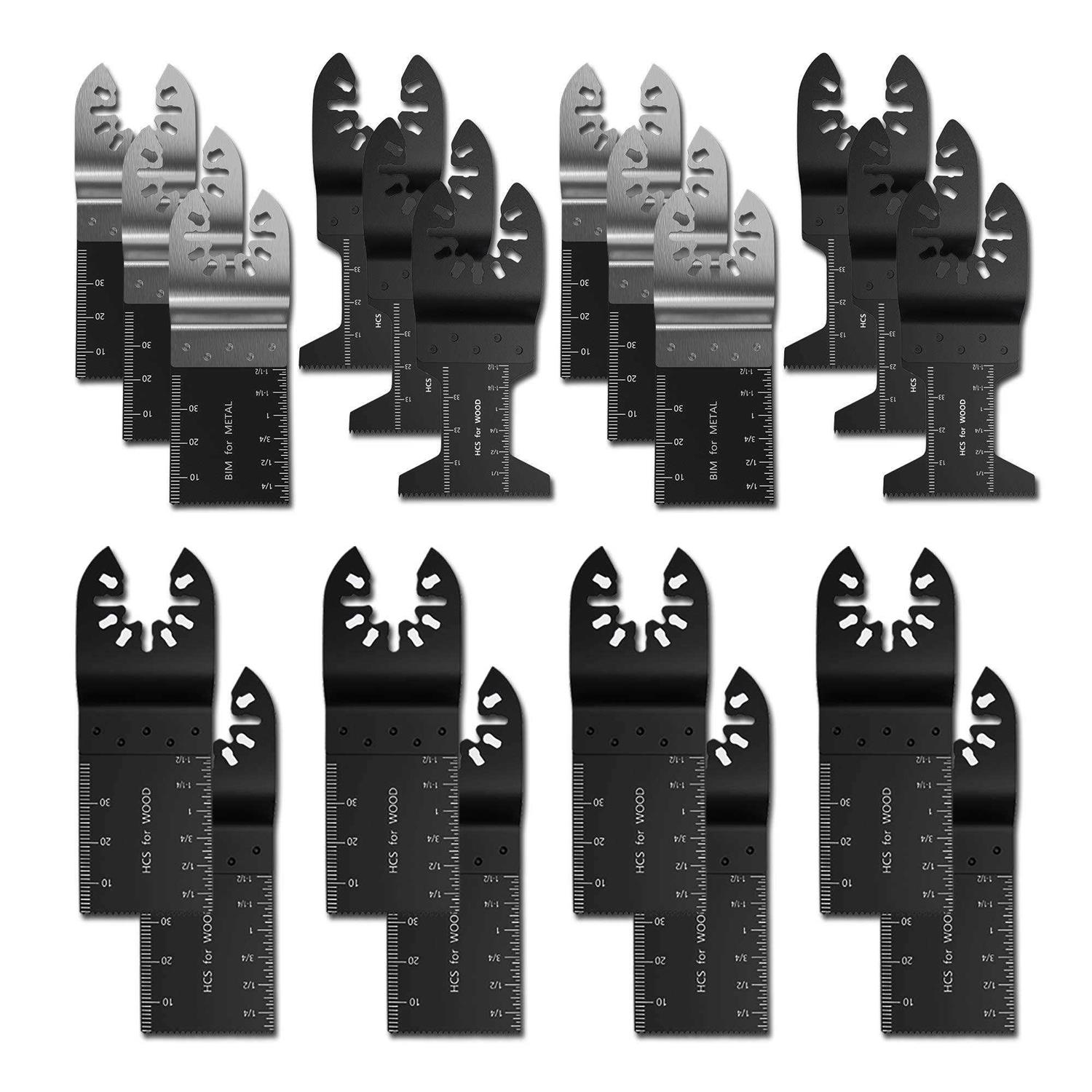 Littlegrass 50 Pack Professional Pro Grade Wood/Bi-Metal Oscillating Saw Blades Universal Quick Release Multitool Tool Blade Japan Tooth for Bosch - Image 5