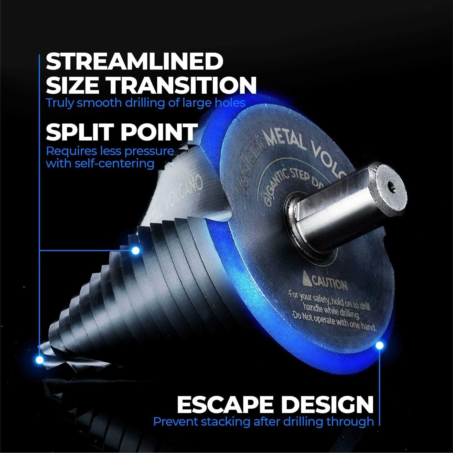 toolant Gigantic Step Drill Bit 1/4 2-1/2 Large Step Drill Bit - Image 5