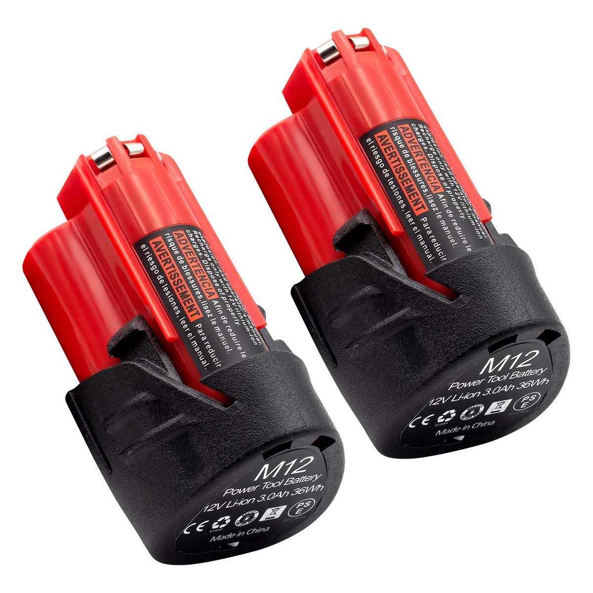 Kingtianle 3.0Ah M12 Battery Compatible Milwaukee 12v Battery Lithium ion Replacement Battery for Milwaukee Cordless Power Tools 48-11-2401 48-11 - Image 3