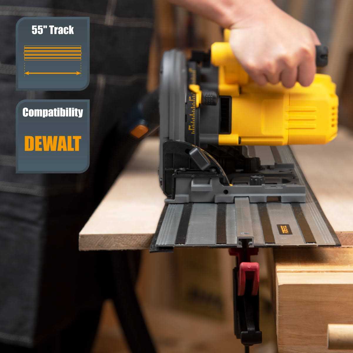 POWERTEC 71691 110 inch Guide Rail Joining Set Compatible with DeWalt Track Saws - Image 5