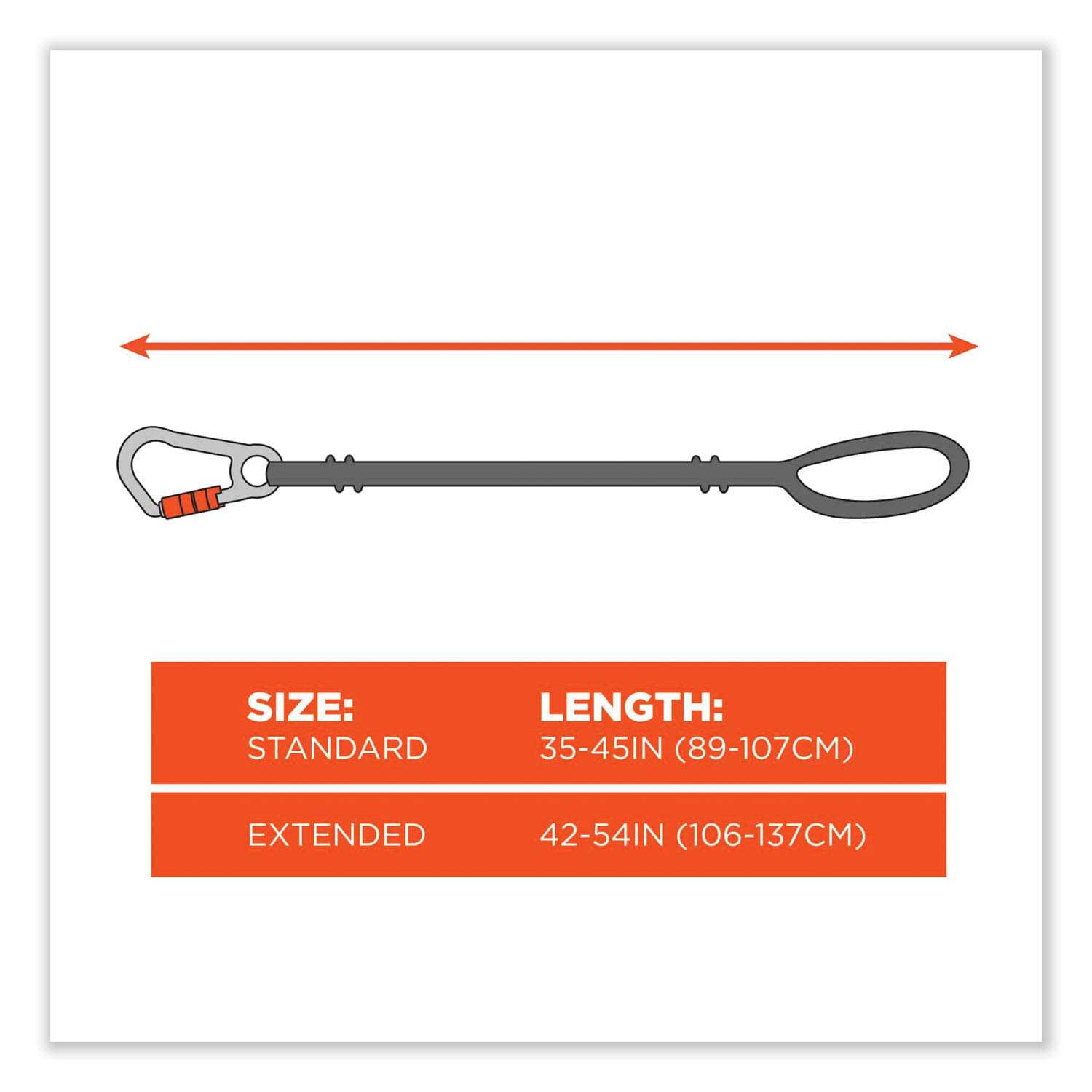 Ergodyne Squids 3100 Single Carabiner Tool Lanyard - Image 4