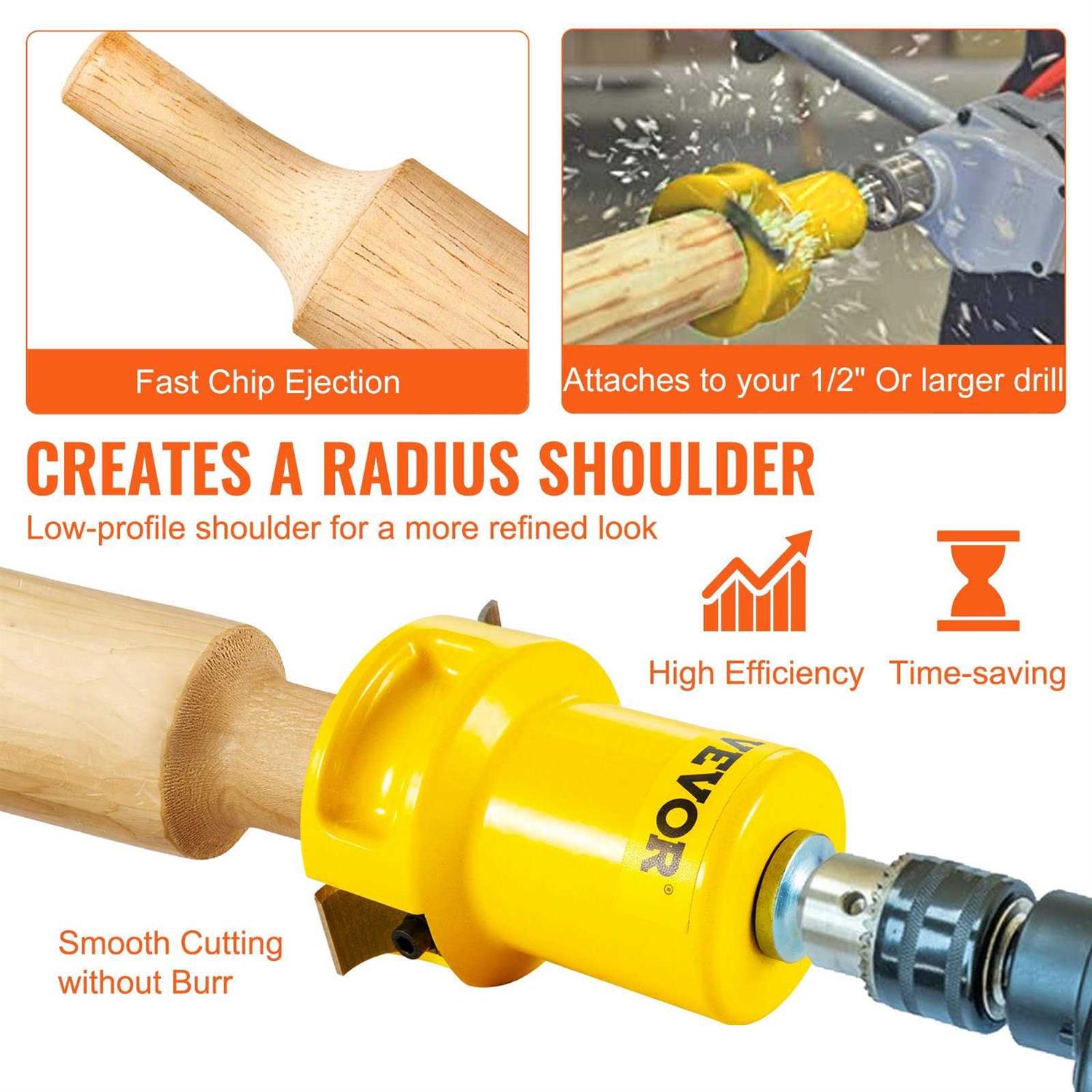 VEVOR Tenon Cutter 1/25.4mm & 1.5/38mm & 2/50.8mm - Image 4