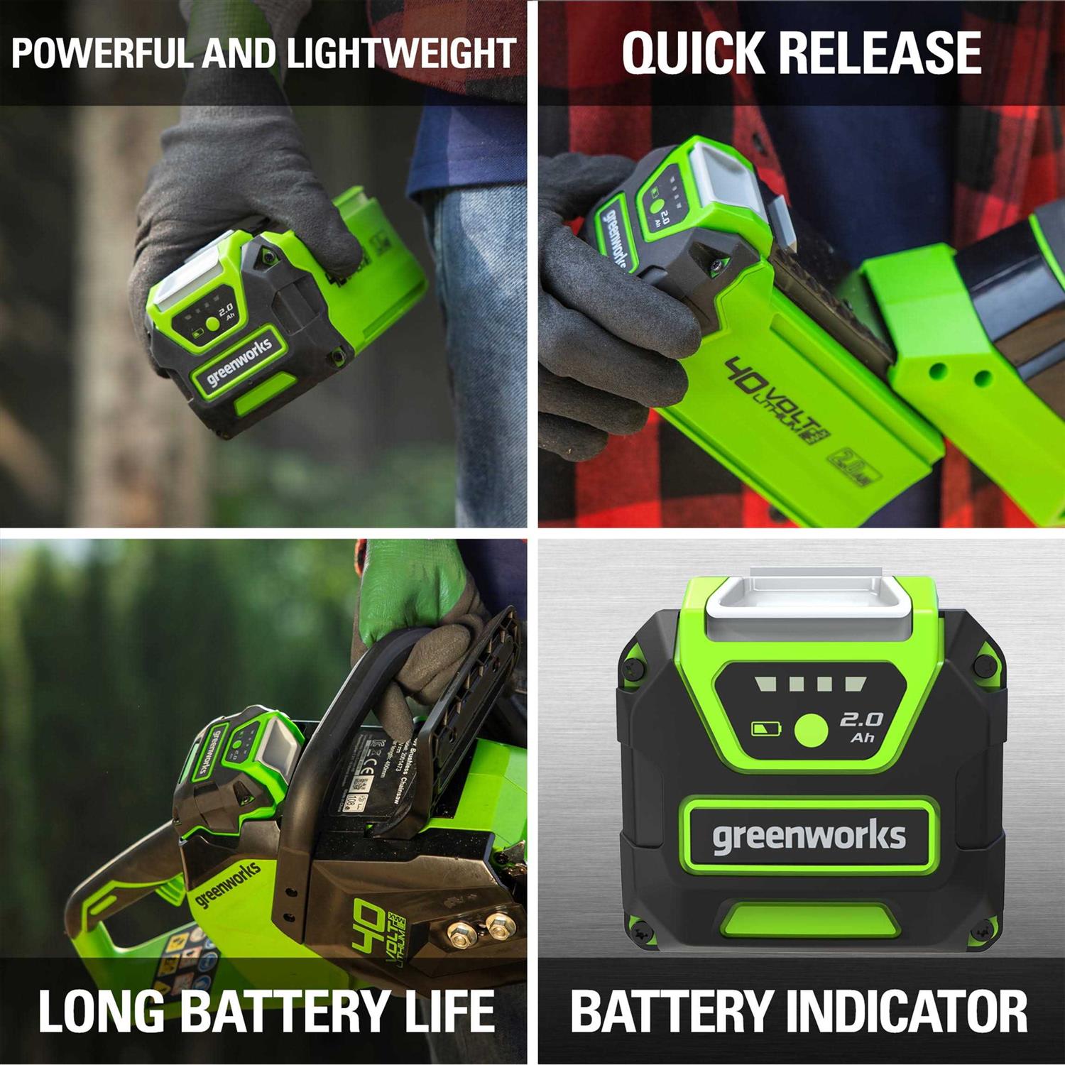 Greenworks 40V 2.0Ah Lithium-Ion Battery - Image 5