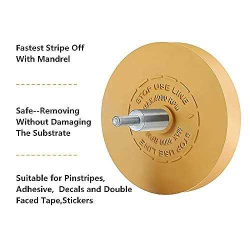 LuckyGuard 2 Pack Decal Remover Eraser Wheel Rubber Eraser Wheel for Drill Removes Car Stripes Vinyl Tapes and Graphics Rubber Eraser Wheel Tool Kit - Image 5