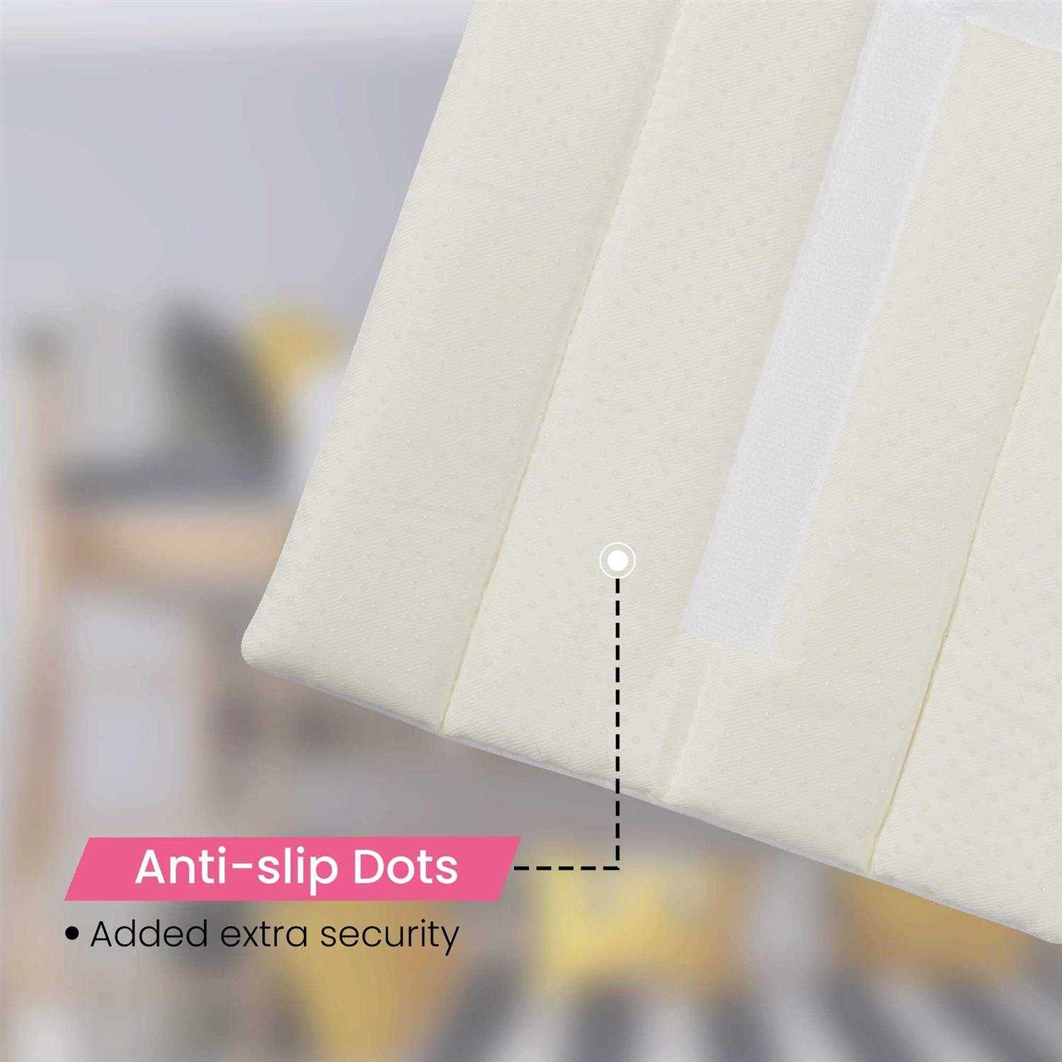 Hudson Comfort Bunk Bed Ladder Pads Soft Brushed Fabric for Foot Comfort with Anti Slip Dots on Bottom - Image 5