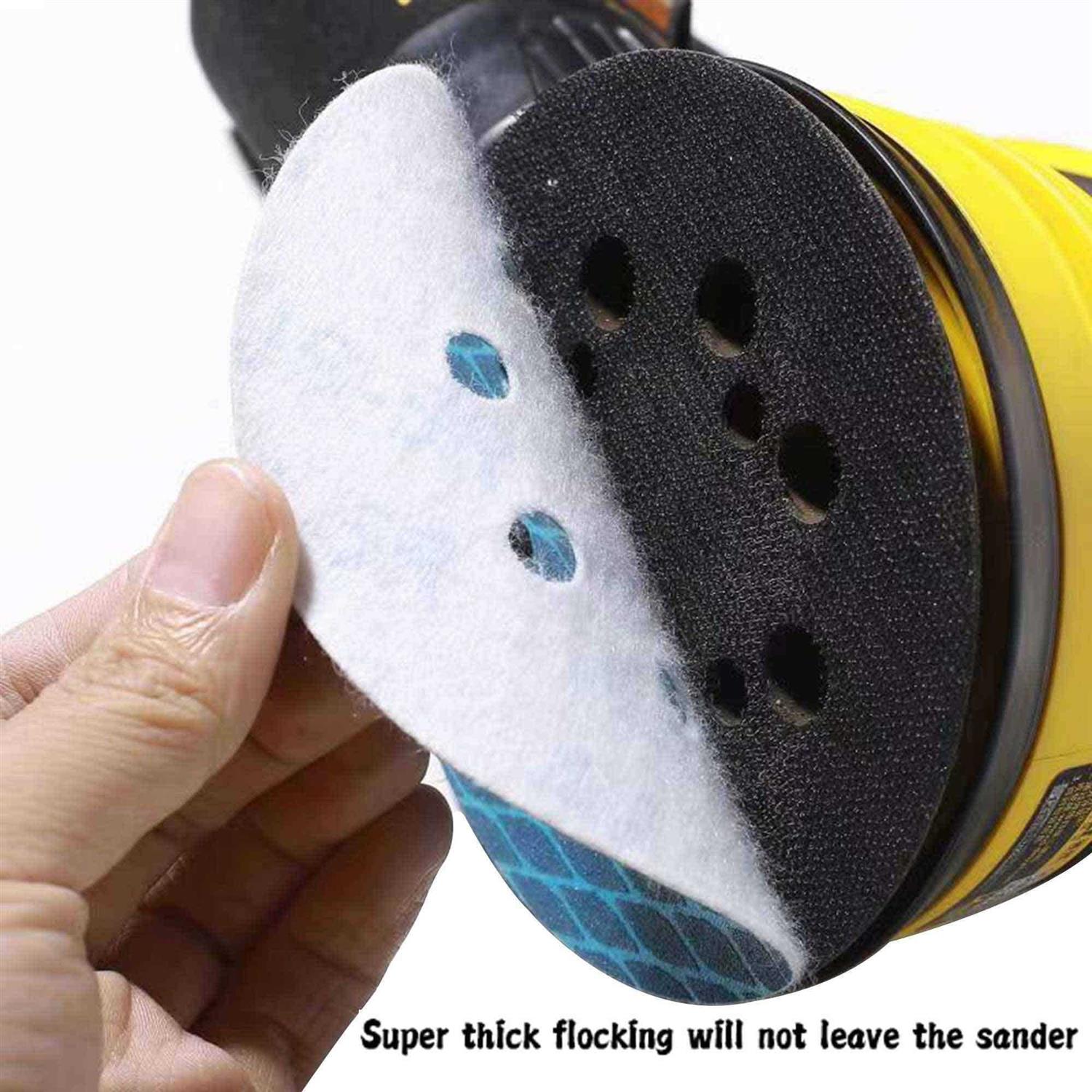 Orbital Sander Sandpaper 5 Inch 8 Hole Sanding Disc Hook and Loop Pads Sand Paper Grit for Wood Metal 70 PCS - Image 3