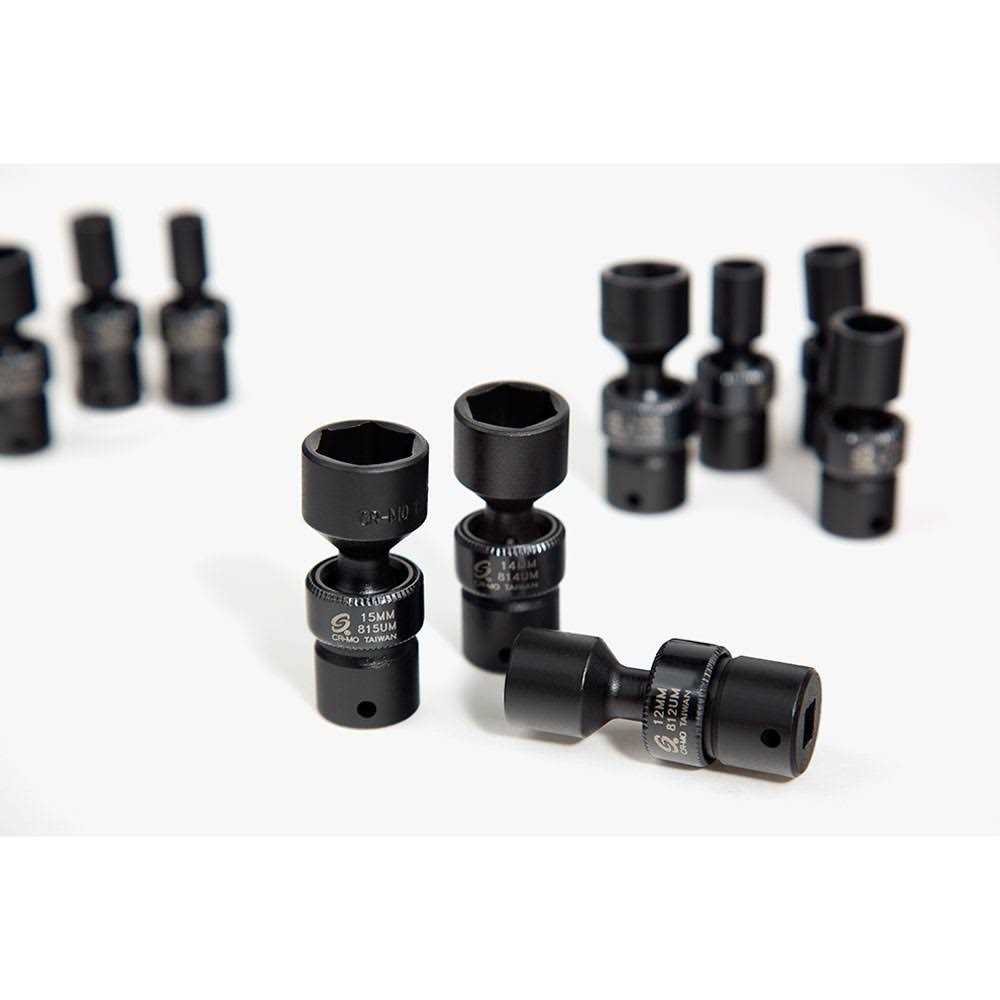 12 Piece 1/4 Drive Universal Metric Impact Socket Set 1814 Sunex - Image 4