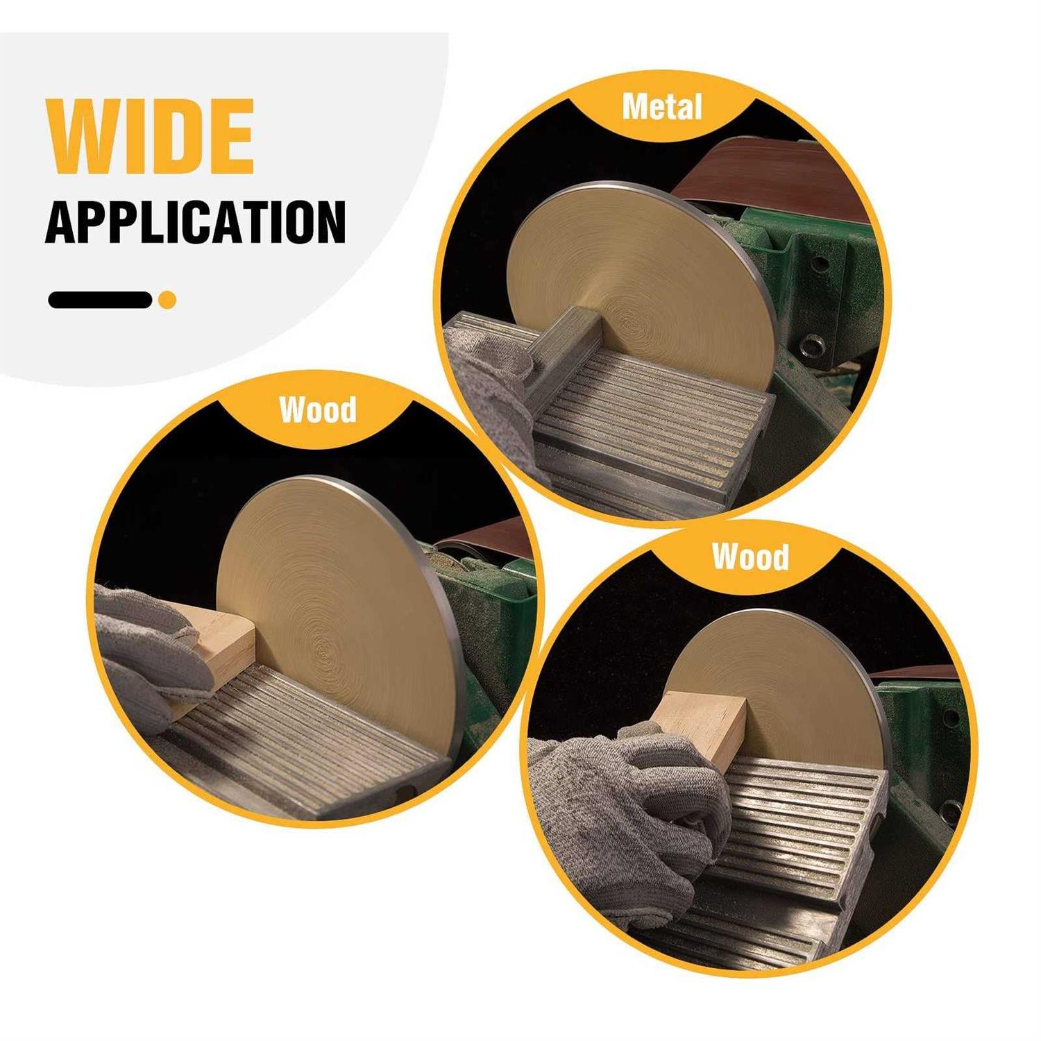 LuckyGuard 100PCS 6 inch Gold PSA Sanding Discs 180 Grit Self Adhesive Sticky-Back Sandpaper Aluminum Oxide Abrasive Sand Paper Woodworking Wood - Image 4