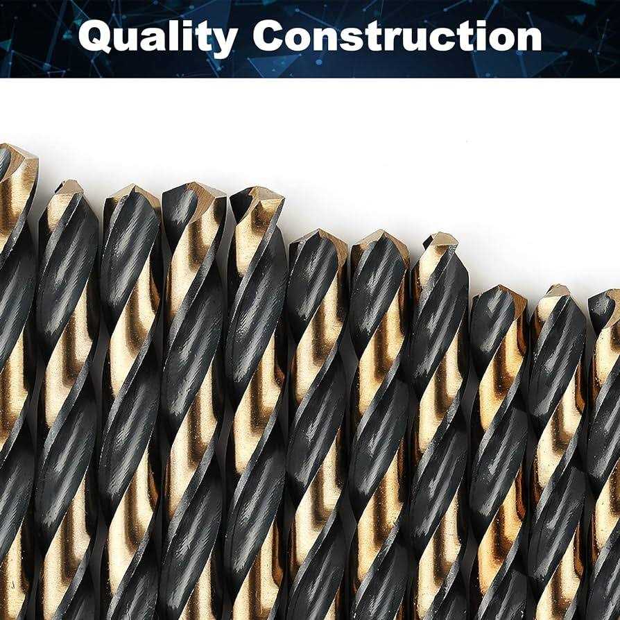 COMOWARE Number Size Drill Bit Set 60pcs Jobber Length Drill Bits, Wire Gauge 1 to 60, Black and Gold Finish - Image 5