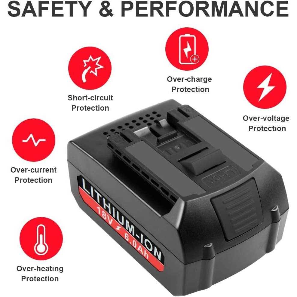 18V 6.0 Ah! High-Output Battery for Bosch 18V Battery Lithium BAT609 - Image 3