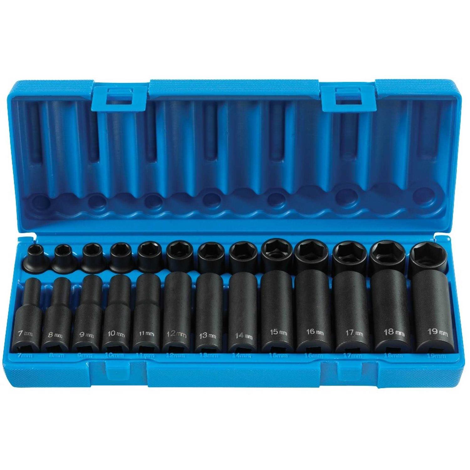 Grey Pneumatic 1226M 3/8 Drive 26 Piece Standard & Deep Metric Master Set - Image 4