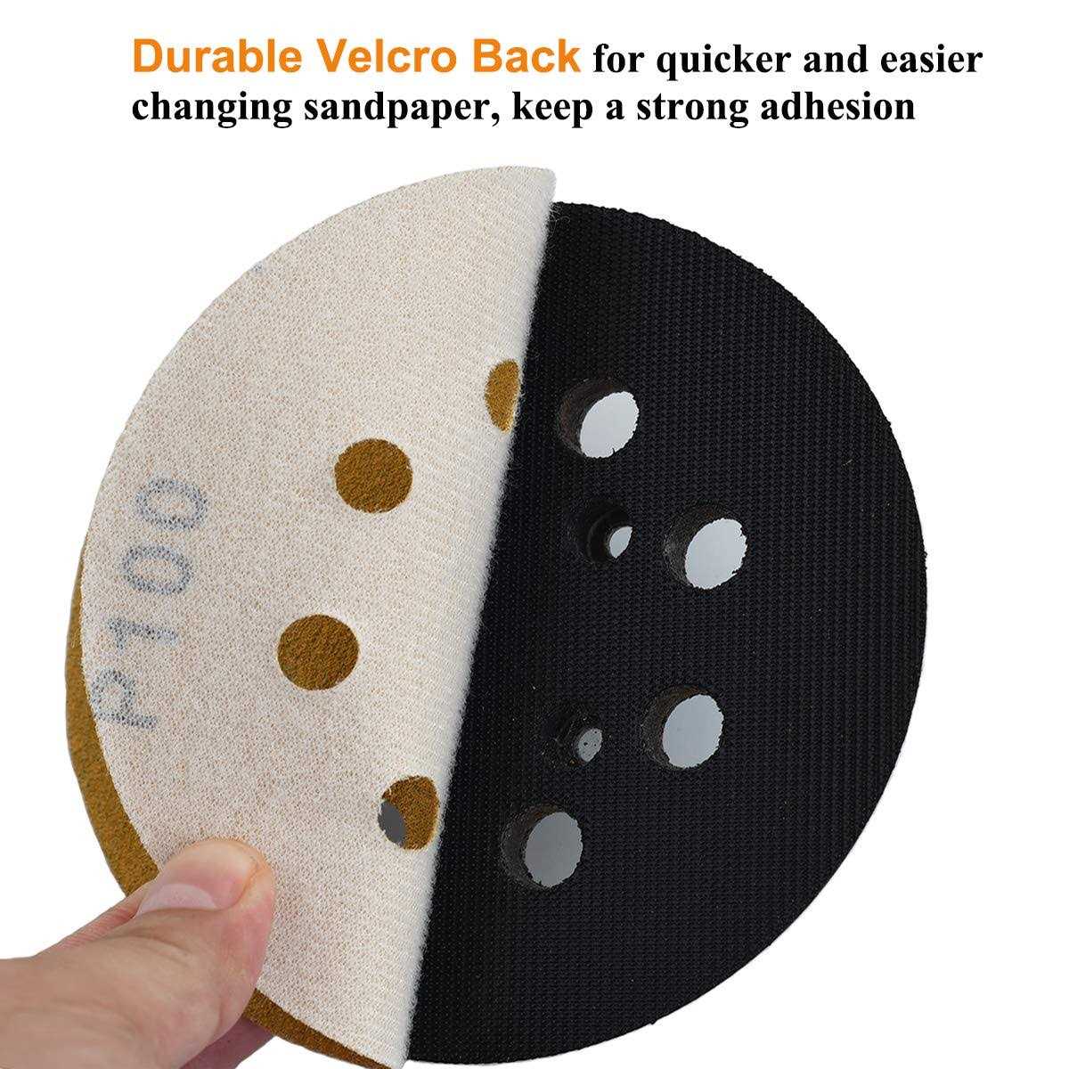 Aiyard 5-Inch 8-Hole Hook and Loop Sanding Discs Random Orbit Sandpaper - Image 3