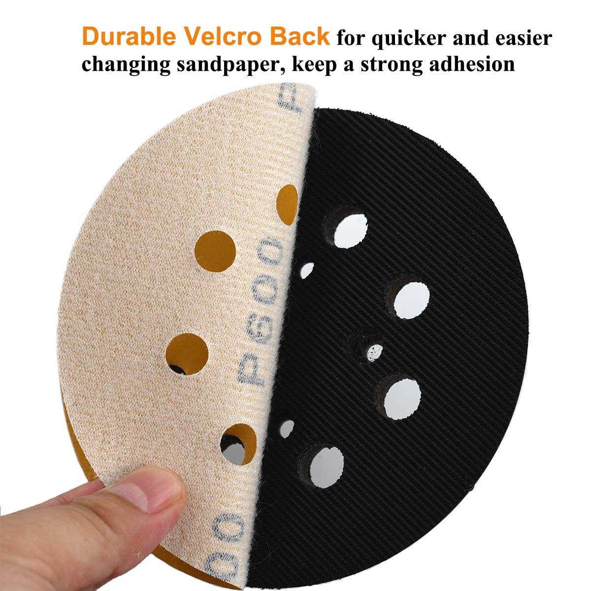 Aiyard 5-Inch 8-Hole Hook and Loop Sanding Discs Random Orbit Sandpaper - Image 5