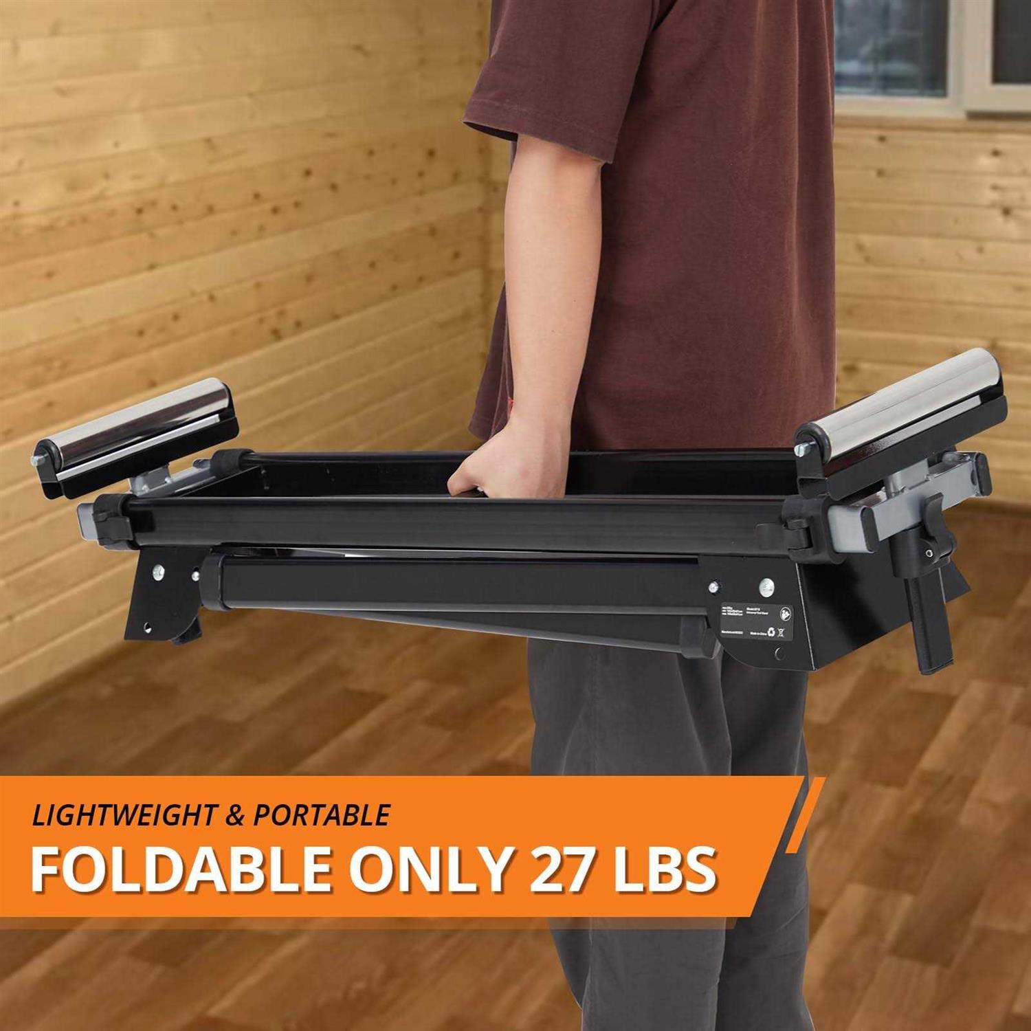 PioneerWorks Miter Saw Stand with Durable Iron Skeleton frame 440 Lbs Load Capacity Saw Stand - Image 3