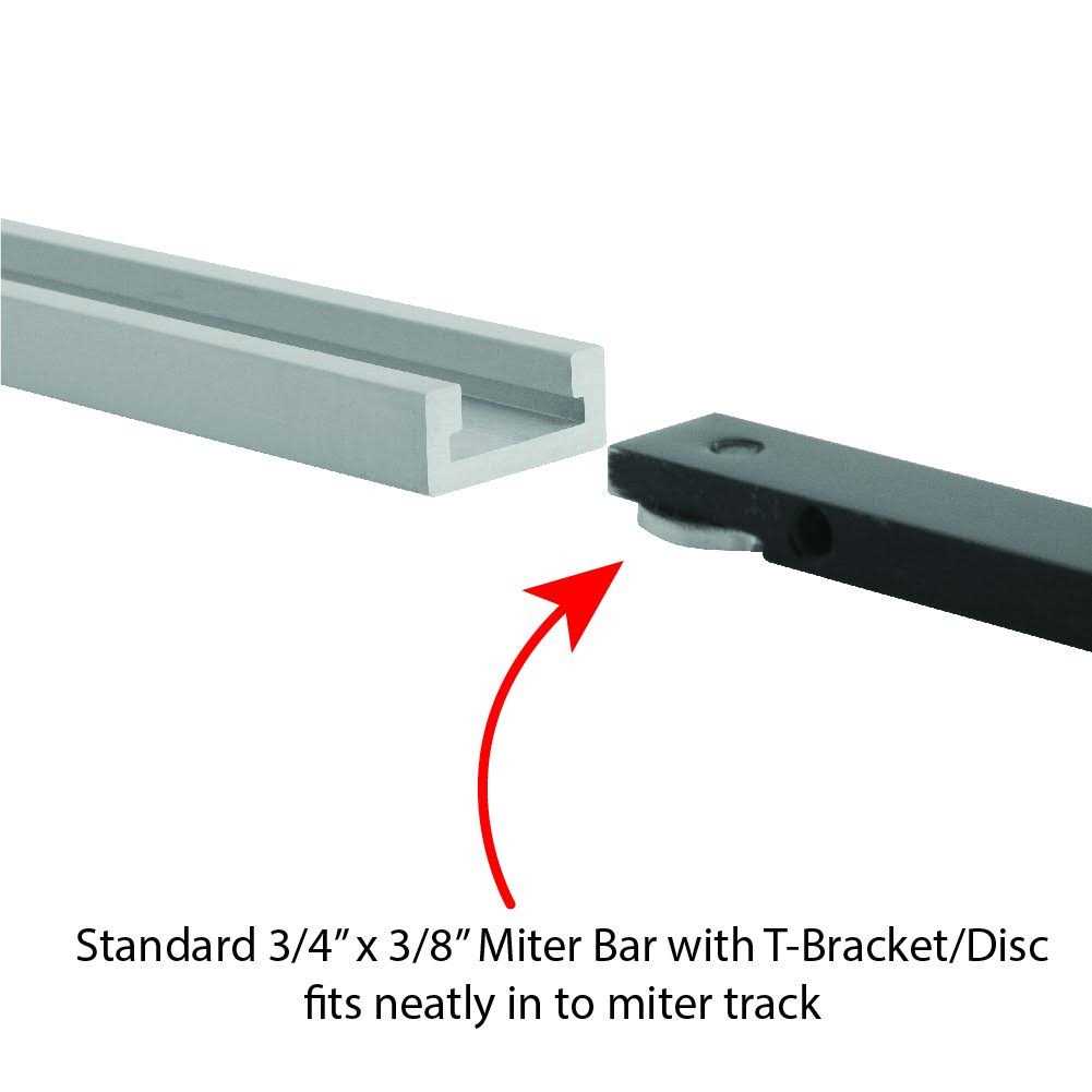 Peachtree Woodworking Supply 32 Aluminum Miter T-Track with Miter T - Image 5