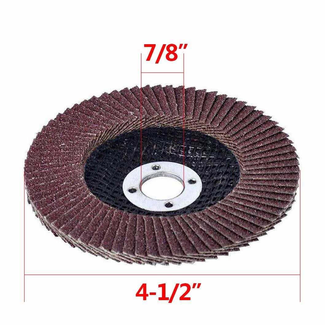 MinCHI257 Flap Discs 40 Pcs 4.5 Inch 40 60 80 120 Grit Grinding Discs 4 1/2 Assorted - Image 3