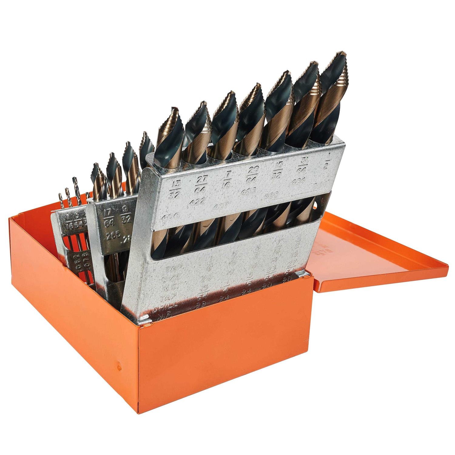KnKut 29 Piece Mechanics Length Step Point Drill Bit Set 29KK10