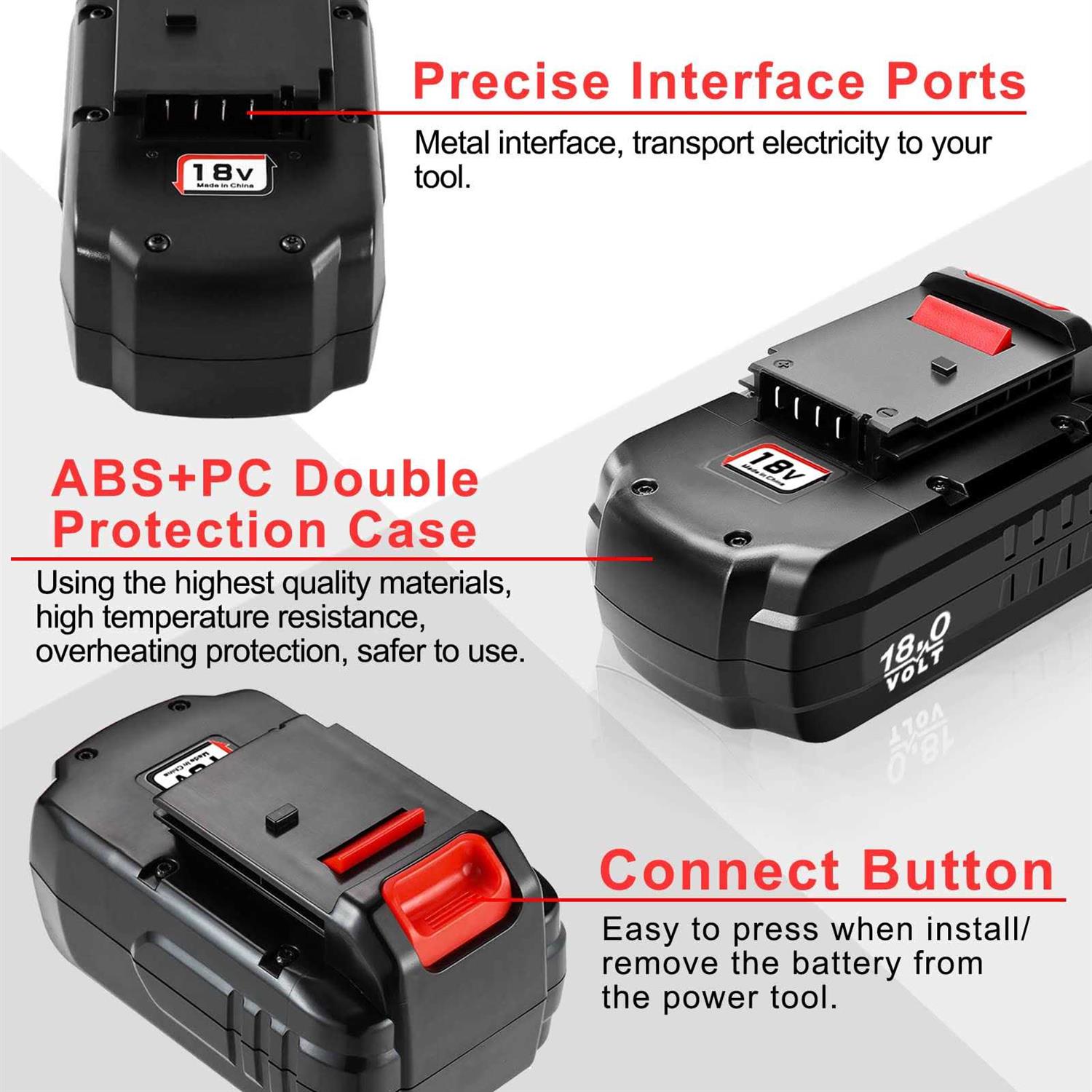 VANTTECH 2Pack PC18B Battery 3.6Ah nimh Replacement for Porter Cable 18V Battery pc188 PC18B-2 PC18BLEX pcc489n pcmvc pcxmvc cordless - Image 4