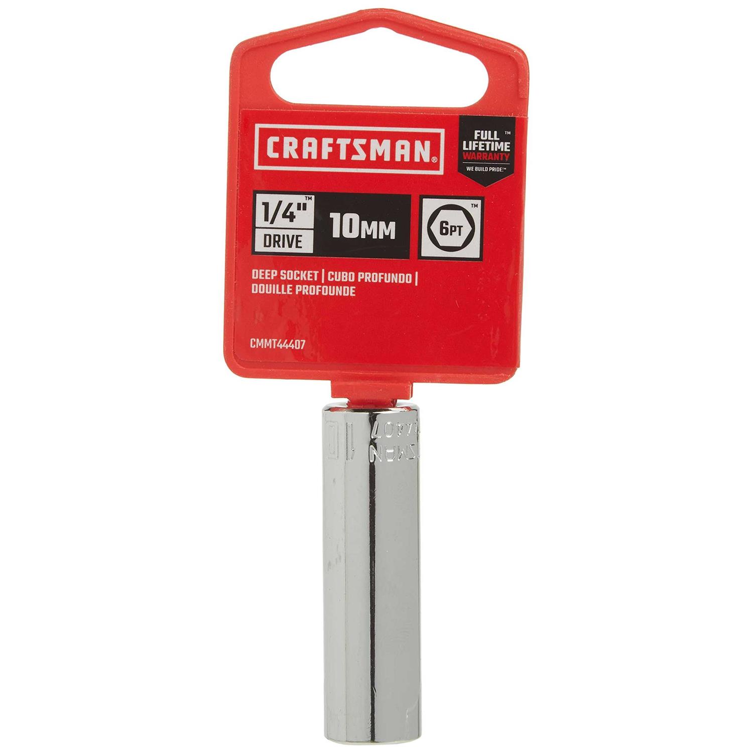 Craftsman Metric 1/4-in Drive 6-Point 10Mm Deep Socket - Image 4