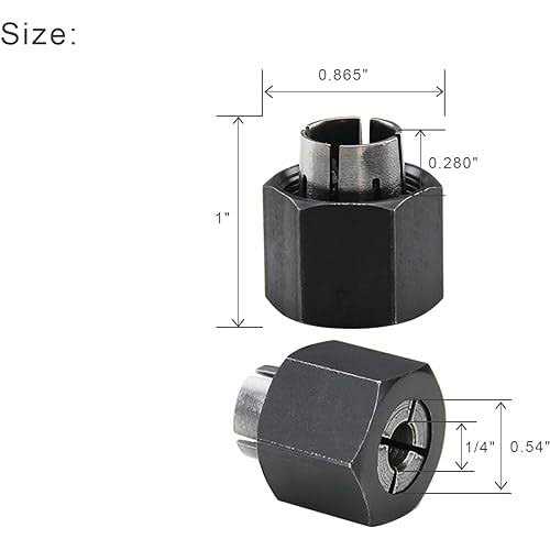 Thaekuns 2 piece Router Collet Kit 1/4 and 1/2 fits for Dewalt 326286-04 - Image 5