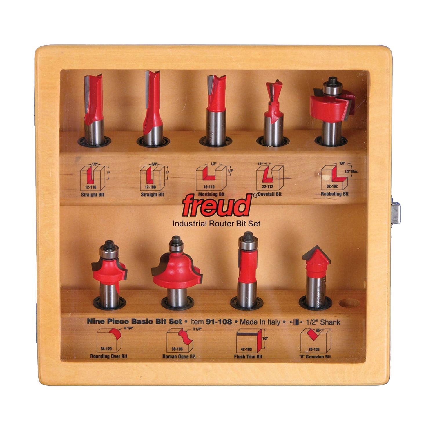 Freud 91-108 9 Piece Basic Bit Set