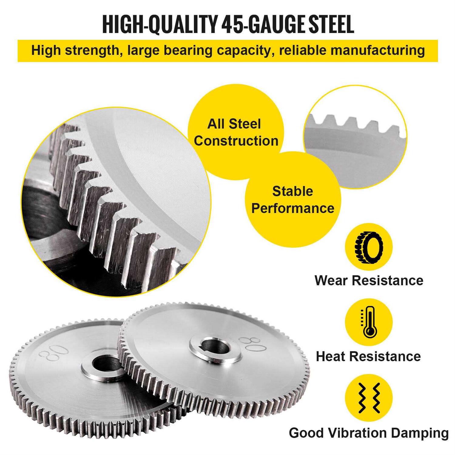 VEVOR 27PCS Metal Lathe Gears Precise Mini Lathe Replacement Gears including Box Gear Set - Image 3