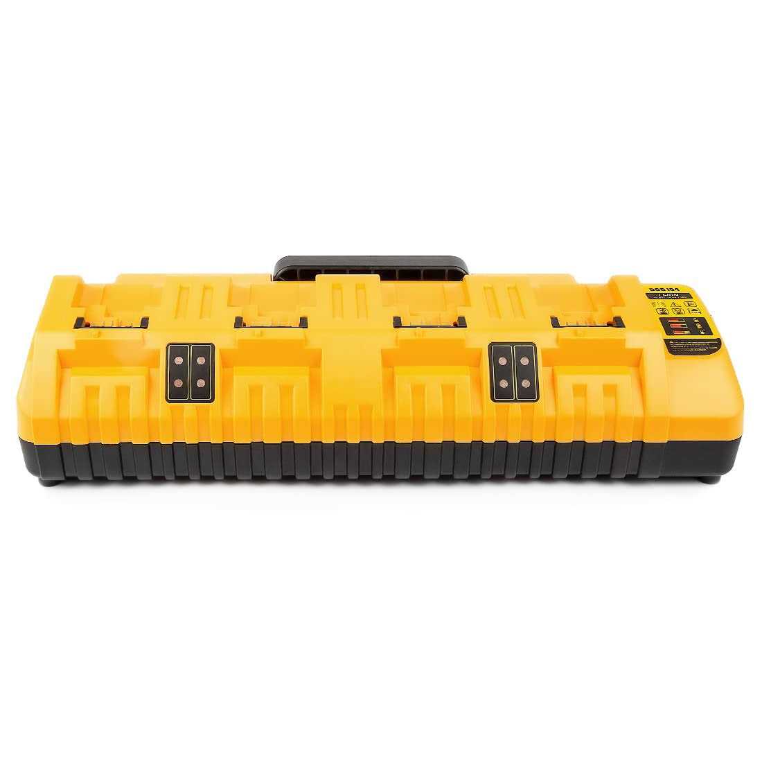 COOMYXIN DCB104 Replacement Charger Station for Dewalt 20V Batteries 4-Port Multi Battery Charger with 2 USB Ports