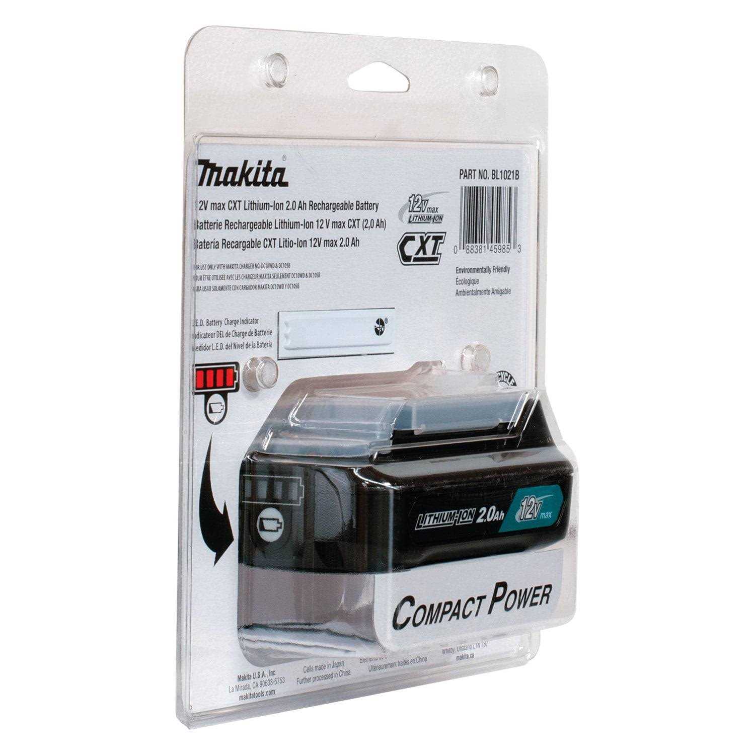 BL1021B Makita 12V Max CXT Lithium-Ion 2.0Ah Battery - Image 4