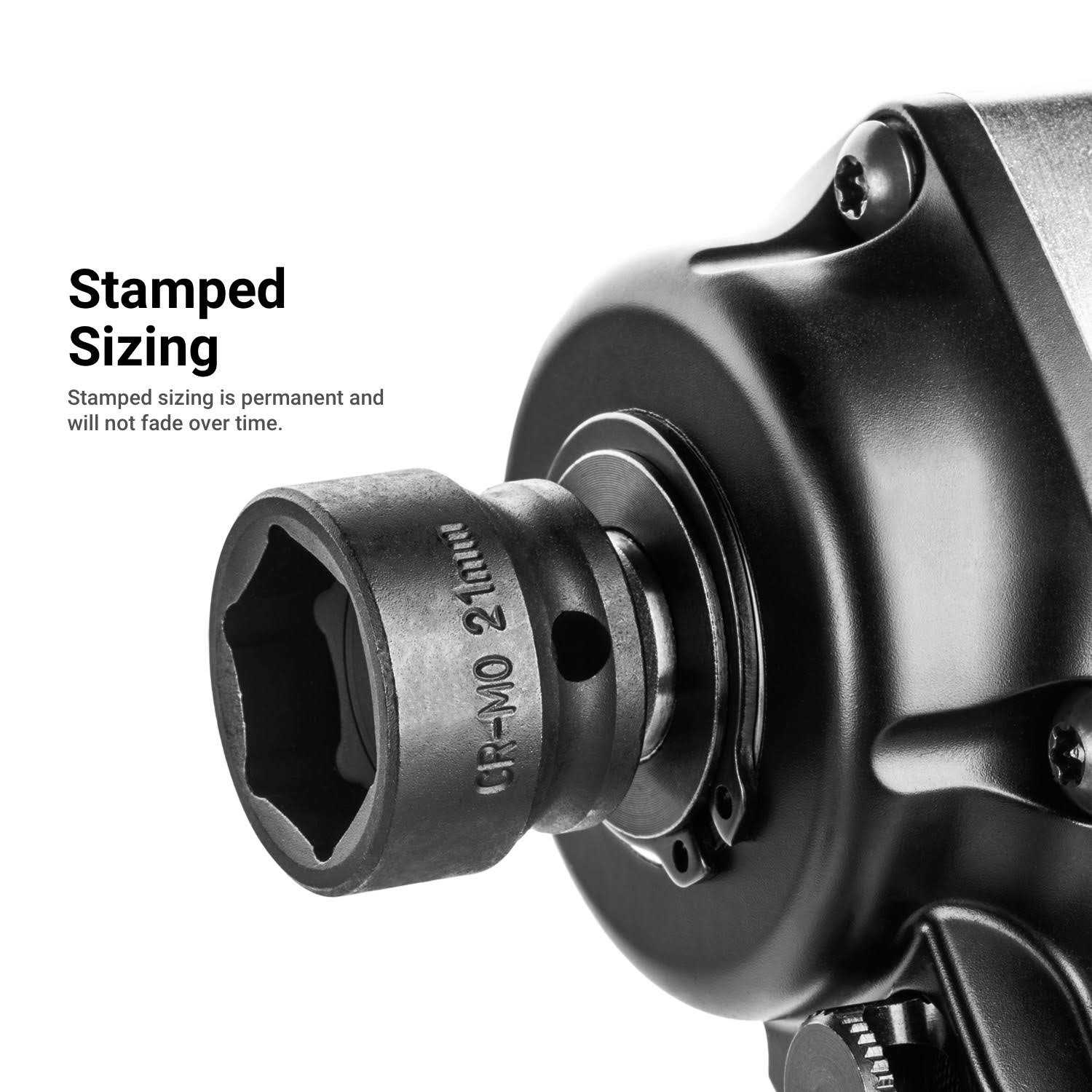 Capri Tools 3/8 in. Drive Stubby Impact Socket Set CP53450 - Image 5