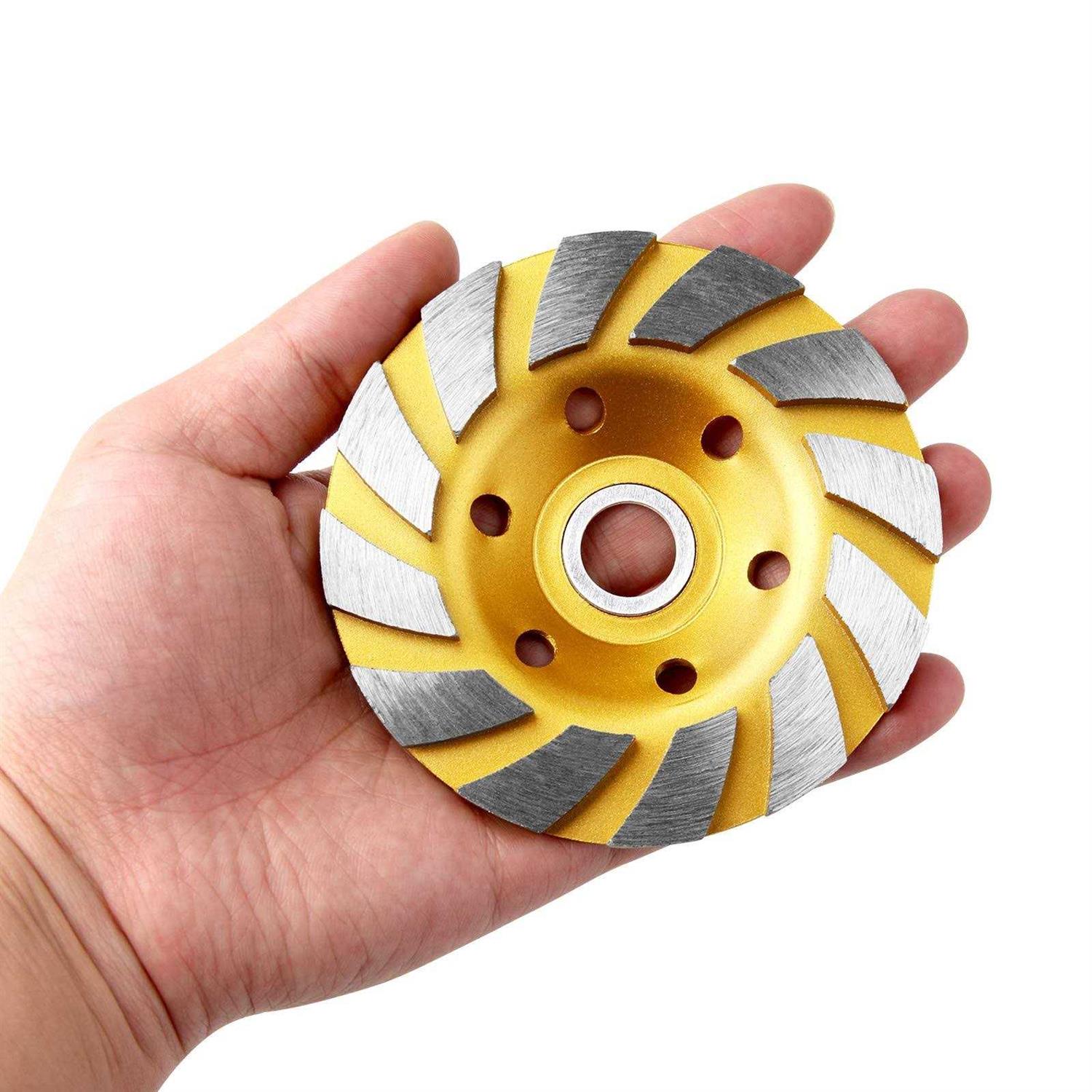 JIAKAI 4 Inch Concrete Stone Ceramic Turbo Diamond Grinding Cup Wheel,12 Segs Heavy Duty Angle Grinder Wheels for Angle Grinder - Image 5