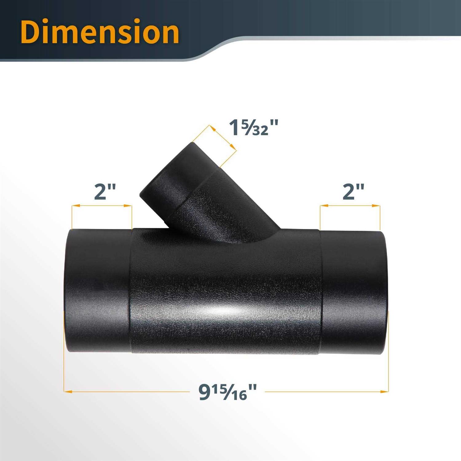POWERTEC 70190 4-Inch by 2-1/2-Inch Y-Fitting - Image 5
