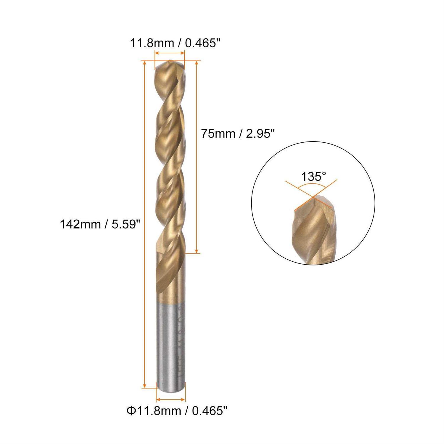 Harfington Titanium Coated M42 High Speed Steel 8% Cobalt Twist Drill Bit - Image 5