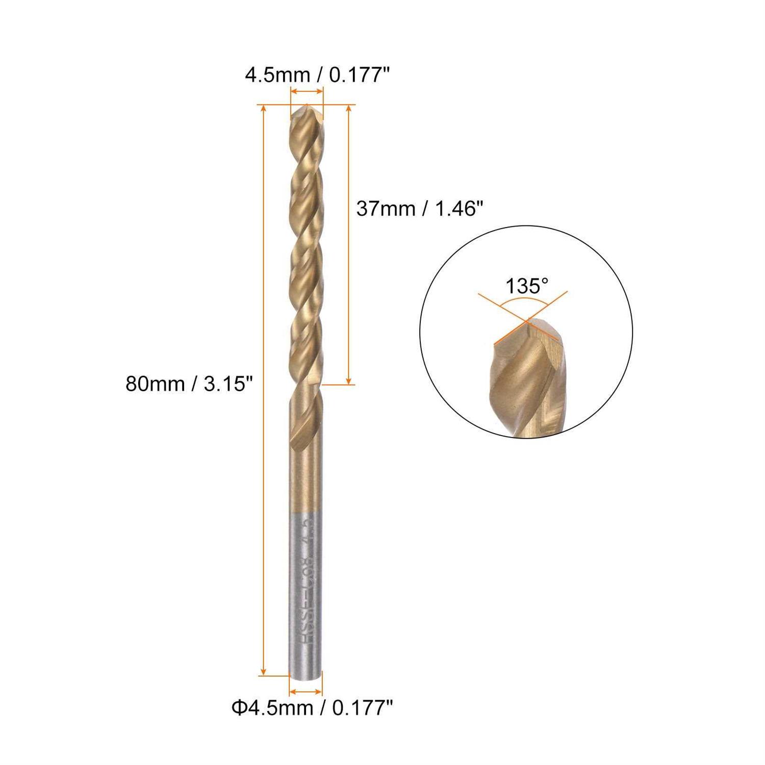 Harfington Titanium Coated M42 High Speed Steel 8% Cobalt Twist Drill Bit - Image 3