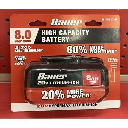 Bauer 20V 8 Ah High-Capacity Lithium-Ion Battery - Image 5