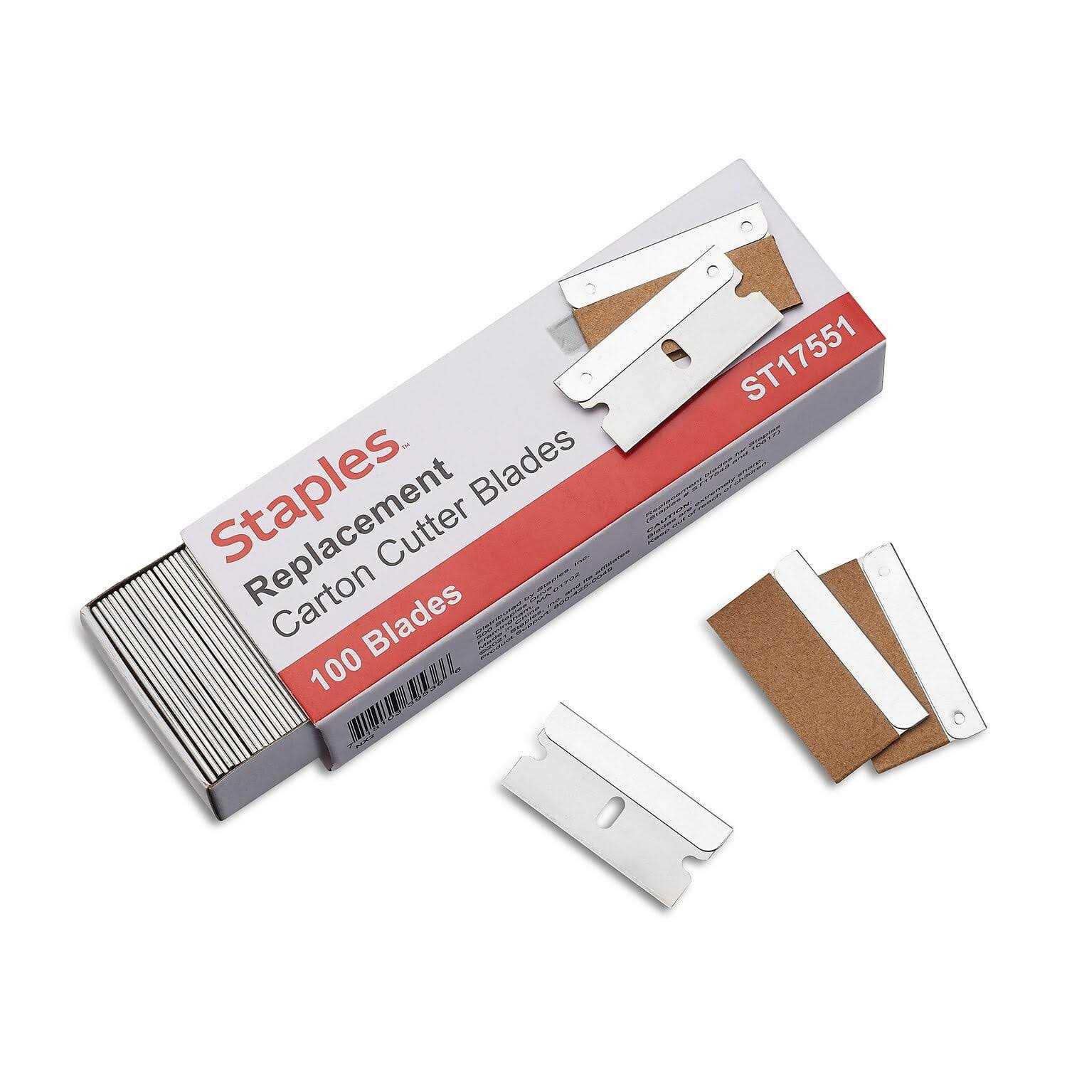 Staples Replacement Blades for Box Cutter Gray 100/Pack - Image 3