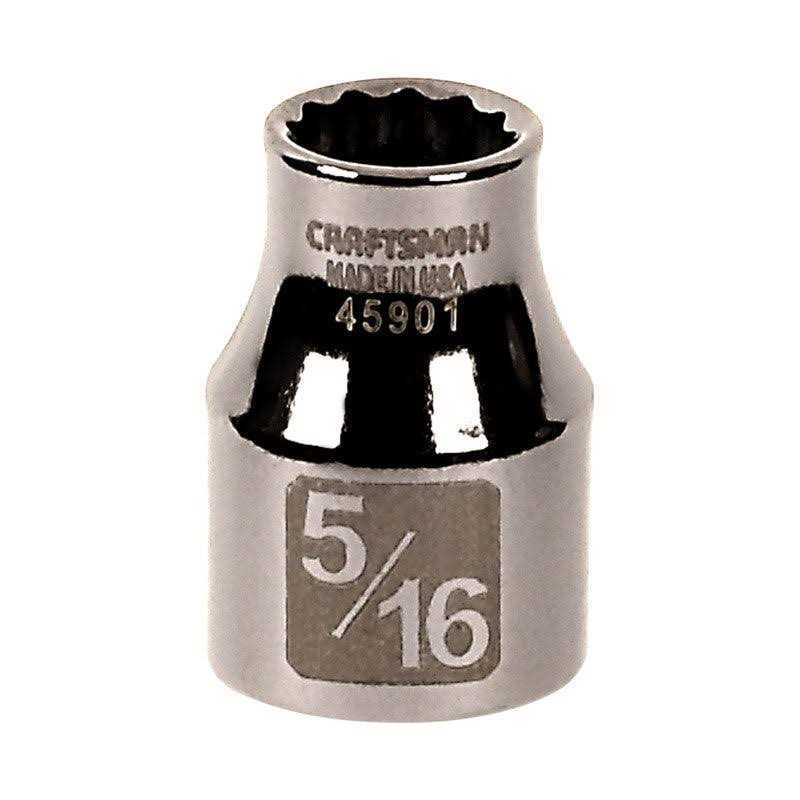 Craftsman 5/16 in. x 3/8 in. drive sae 12 point standard Socket 1 pc