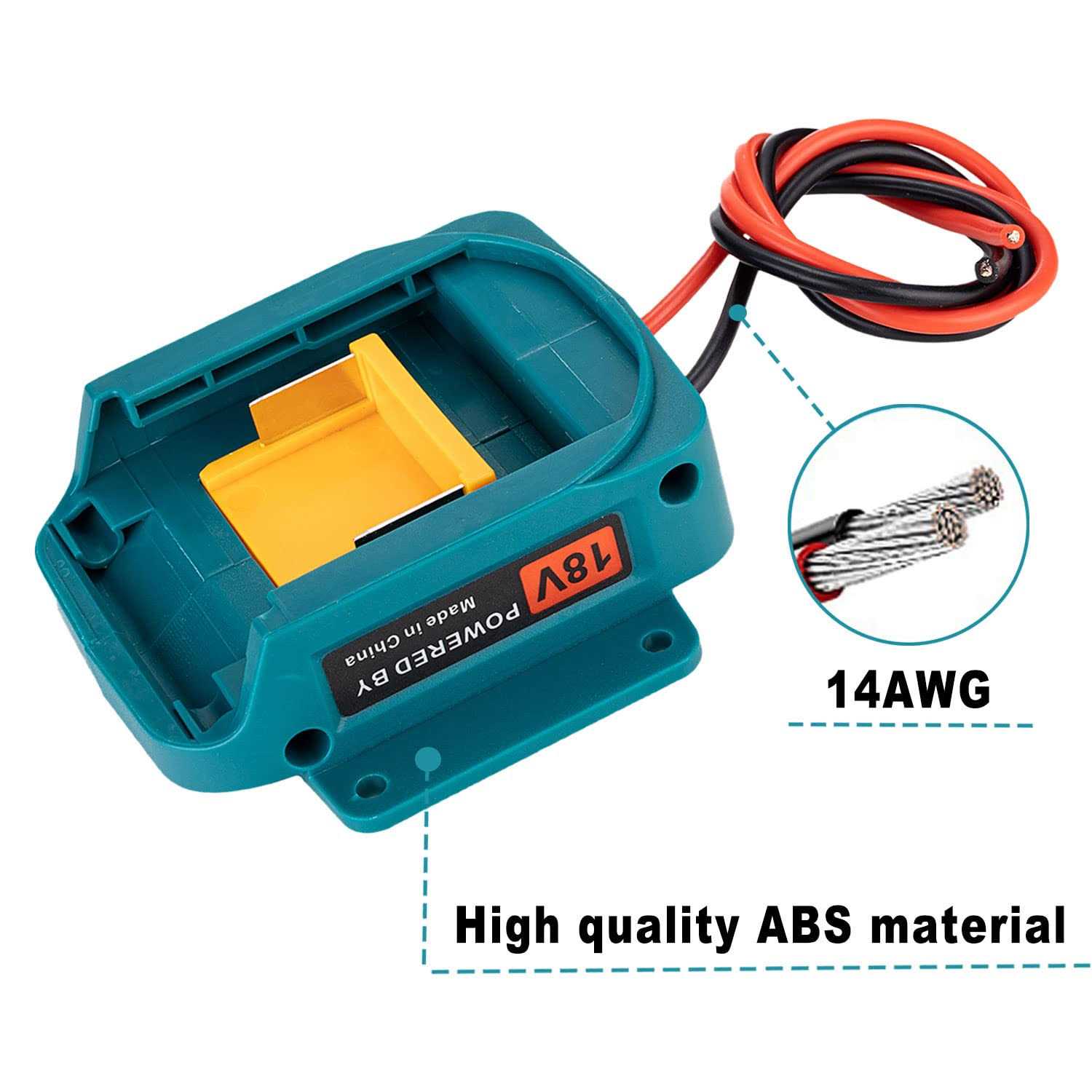 Power Wheels Battery Adapter for Makita 18V LXT Battery with 14 AWG Wire Connector for BL1850B - Image 5