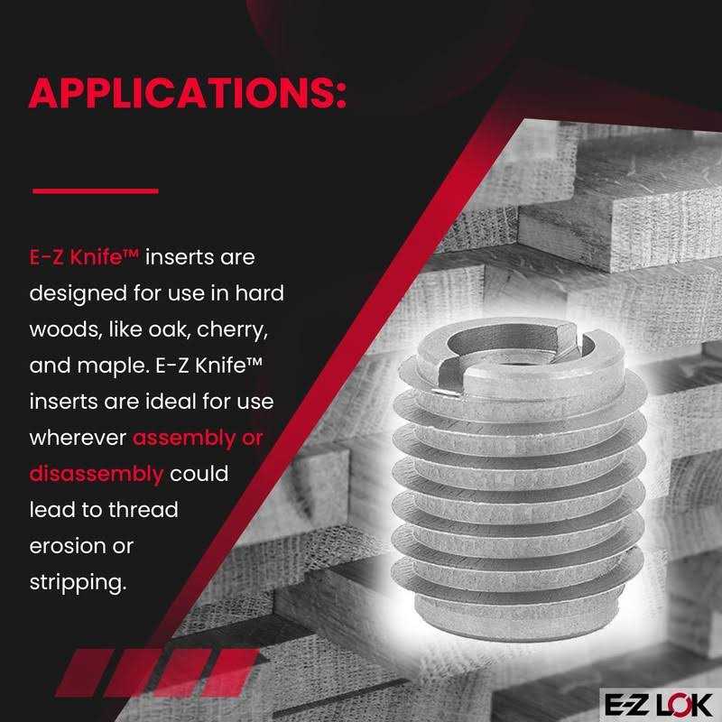 E-Z Lok Knife Threaded Insert For Hard-Wood 400-4-CR - Image 3