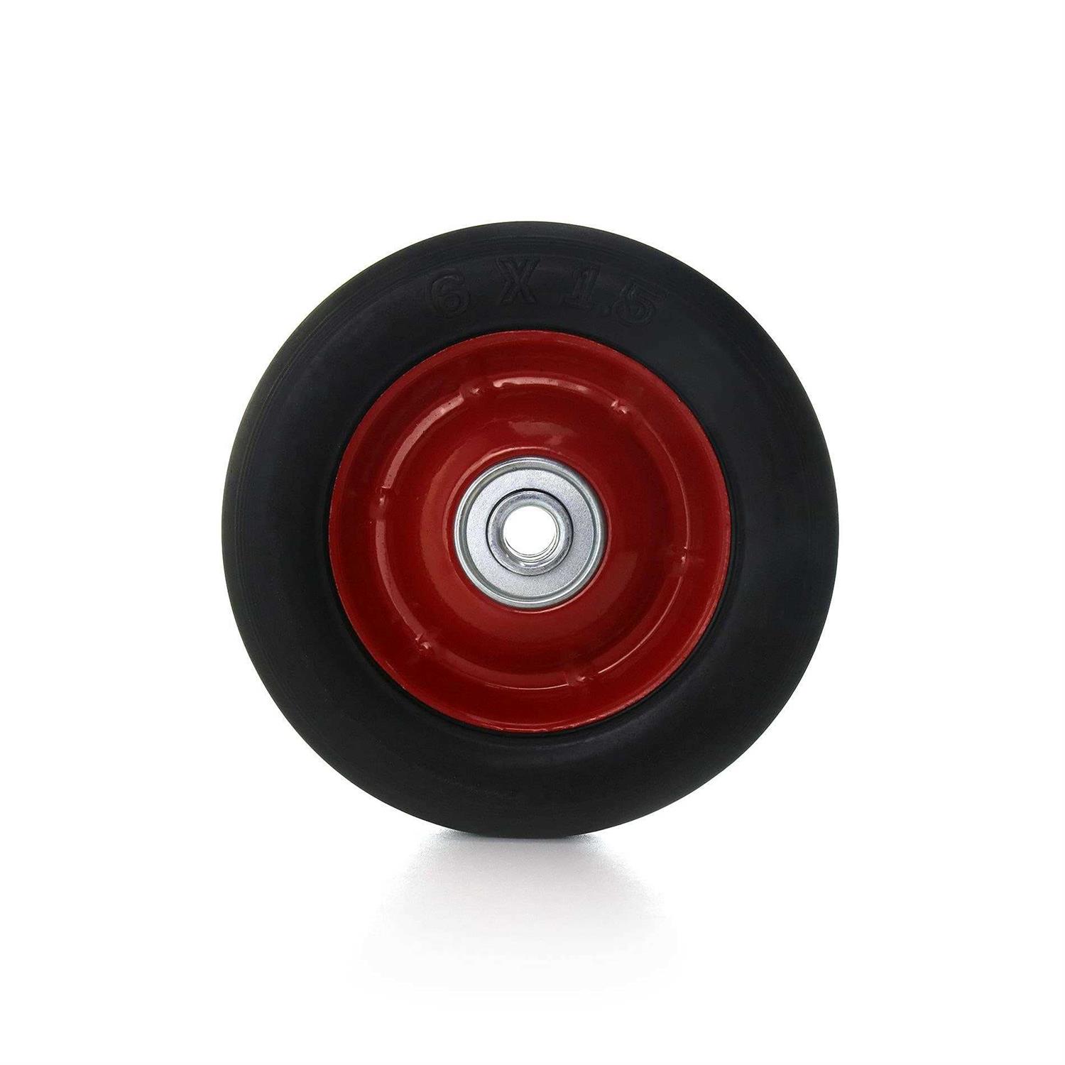 QWORK 2 Pack 5 x 1.5 Premium Rubber Wheel with Ball Bearing - Image 4