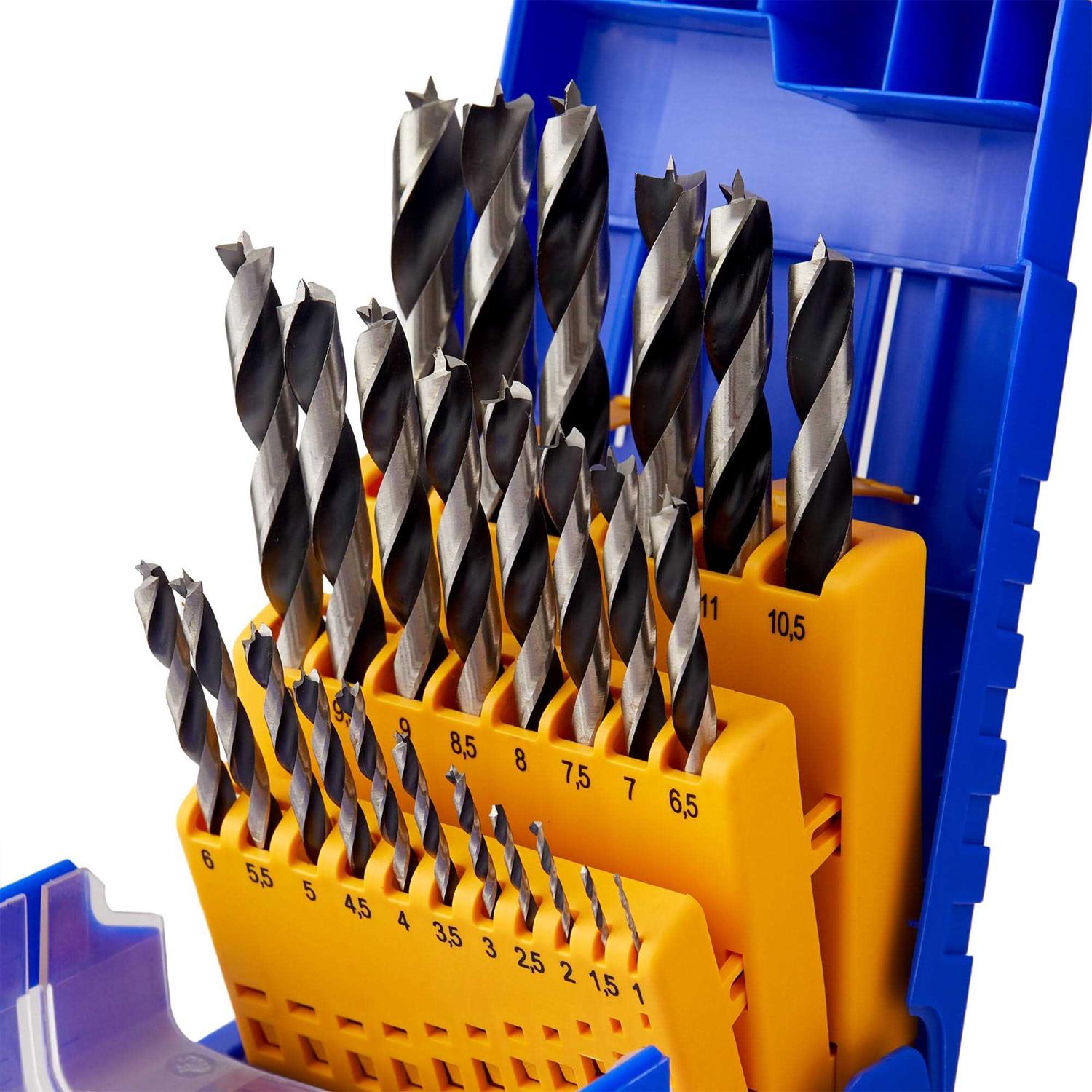 Fisch 25 Pieces Chrome Vanadium Brad Point Drill Bit Set FSF-364740 - Image 3