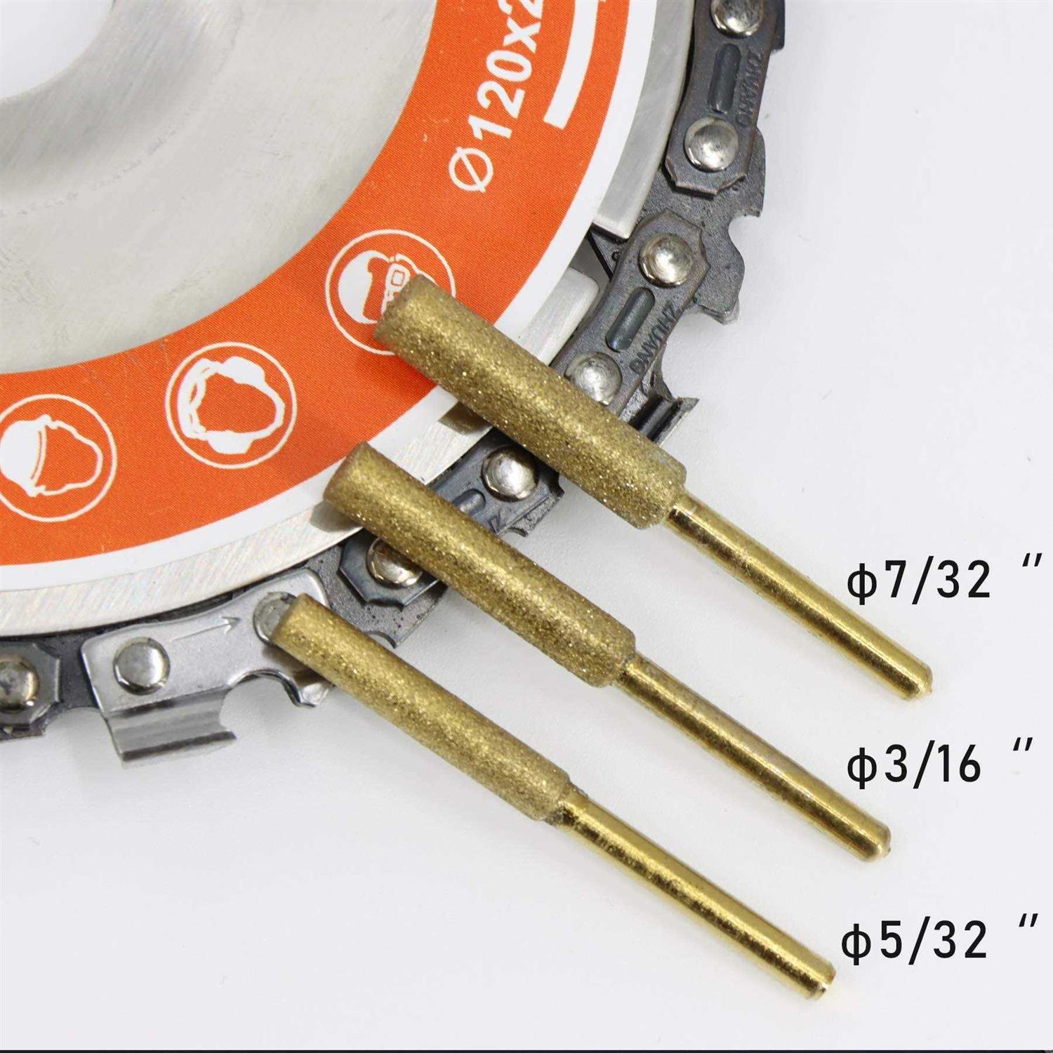 MAYIWO Diamond Chainsaw Sharpener Burr 1/8 Shank Electric Sure Sharp Replacement Sharpening Stones ,Suitable for Dremel Echo Poulan gasoline - Image 3