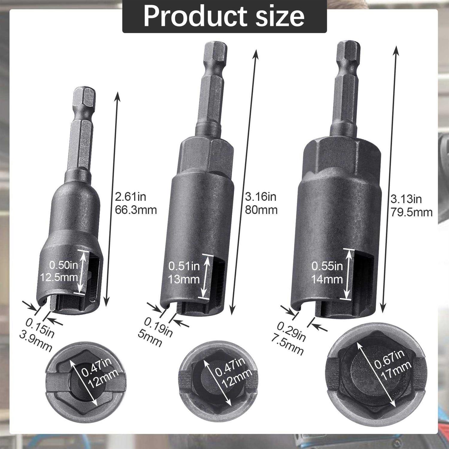 PAGOW 1/4 Hex Shank Upgraded Large Slotted Hurricane Wingnut Driver Wing Nut Drill Bit Socket Tool for Panel Wing Nuts - Image 3