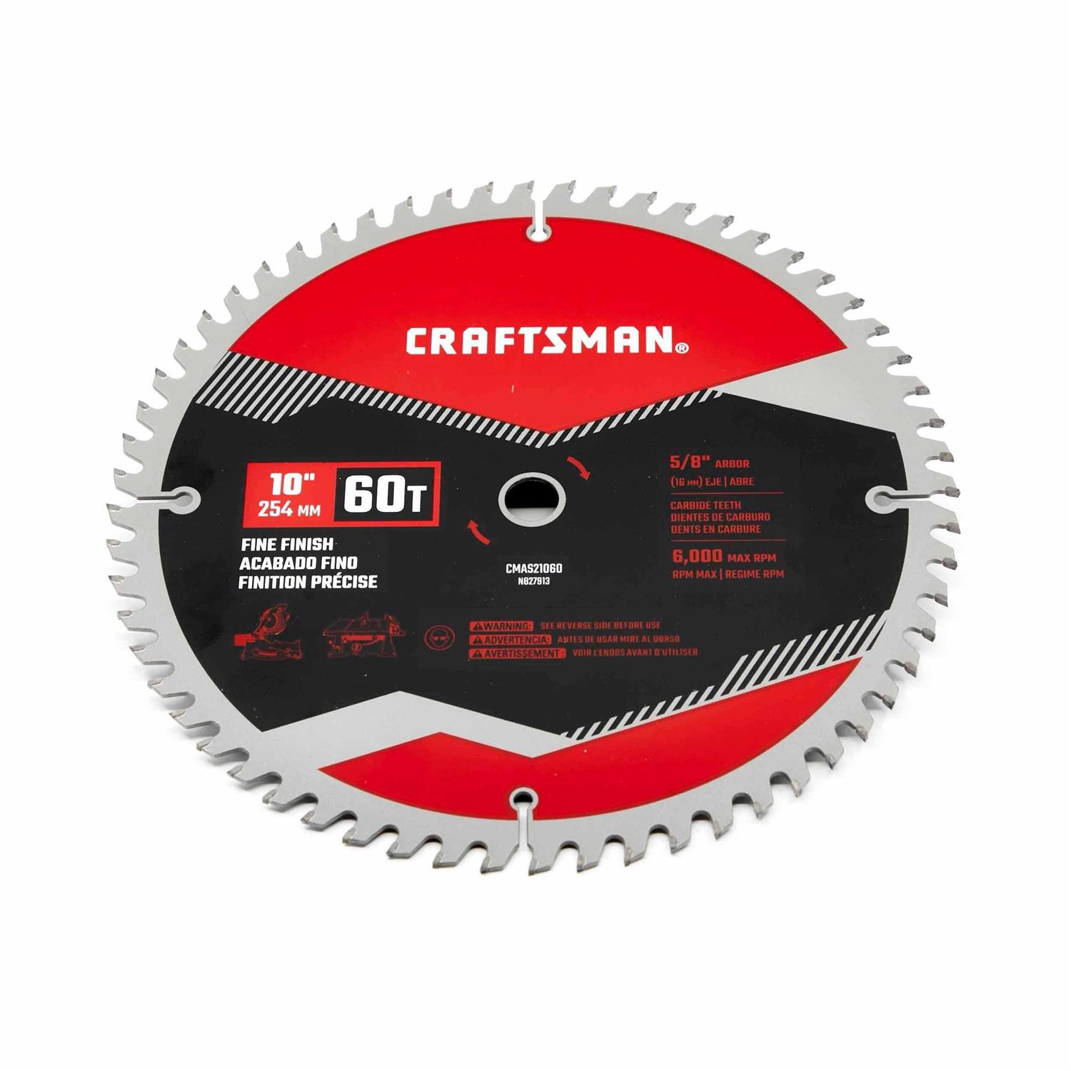 Craftsman 10-in 60-Tooth Carbide Circular Saw Blade CMAS21060 - Image 3